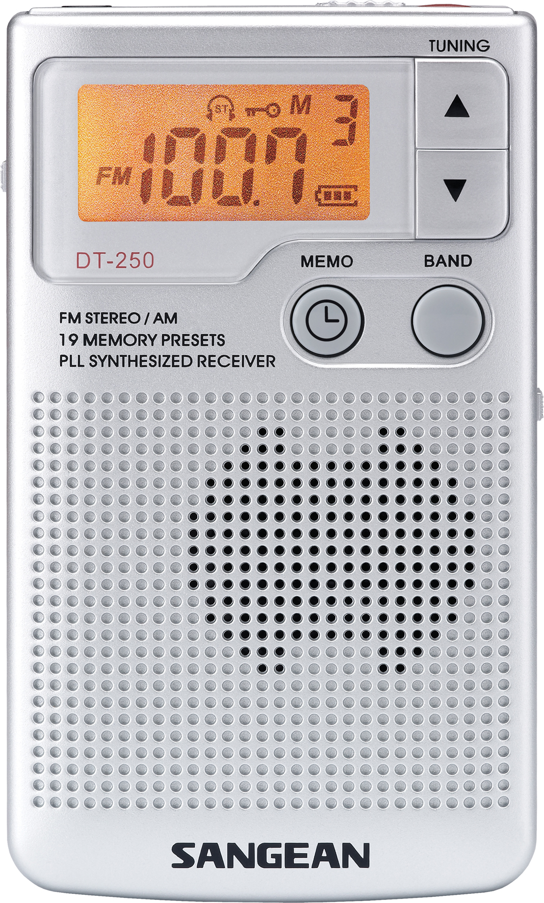 DT-250, portable radio, incl. clock, silvergrey