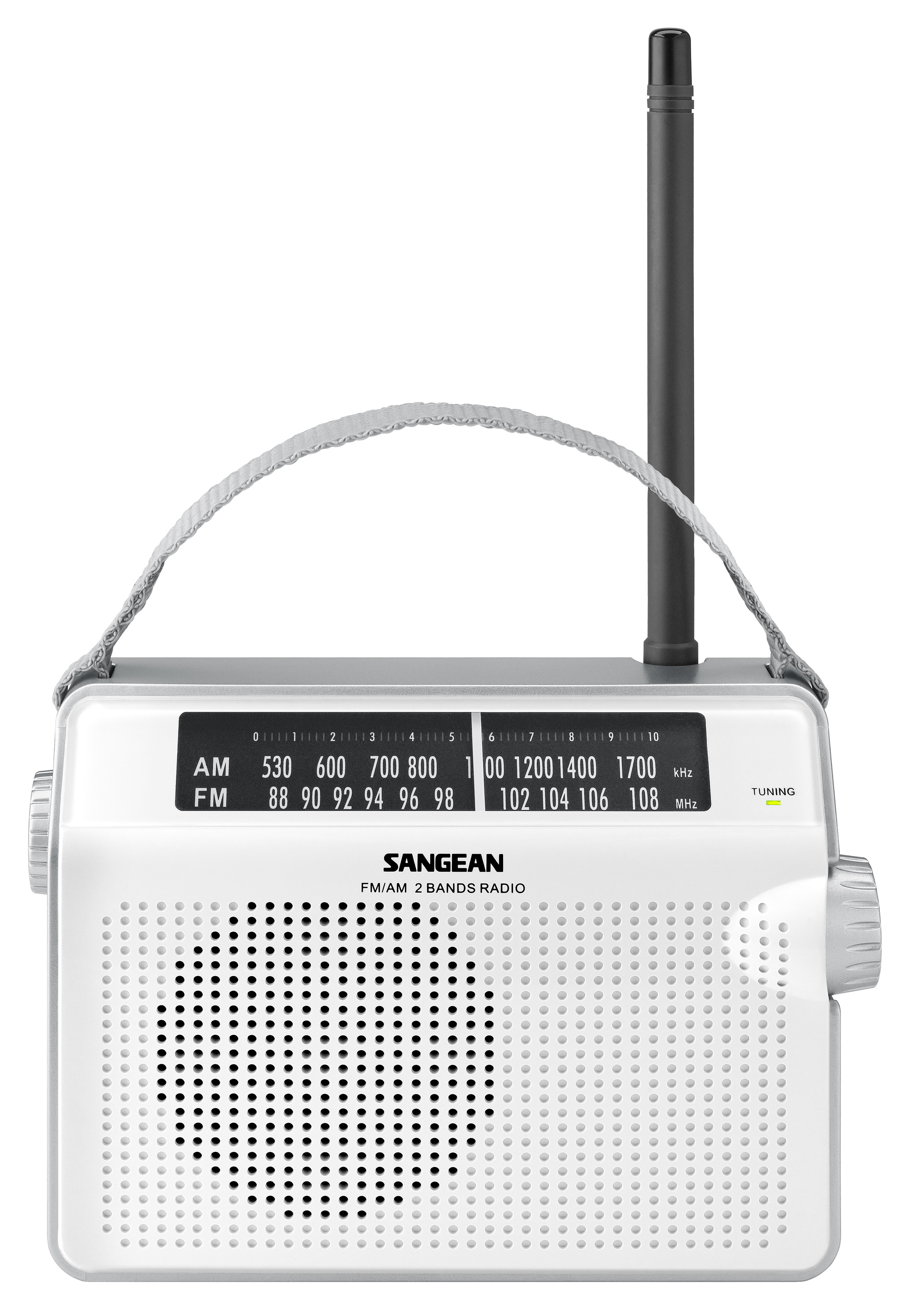 PR-D6, draagbare retro radio zonder adapter, wit