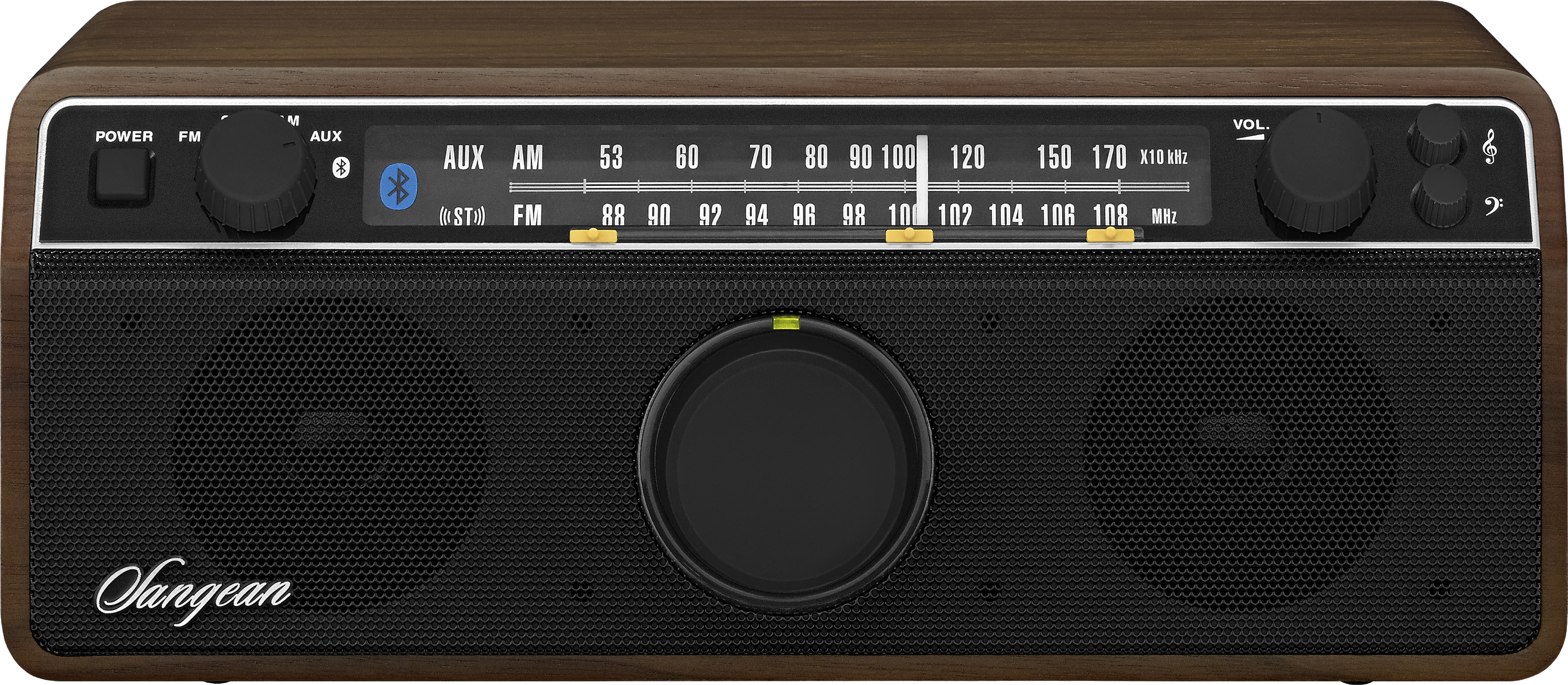 WR-12BT, houten retro cabinet radio incl. BT, walnoot