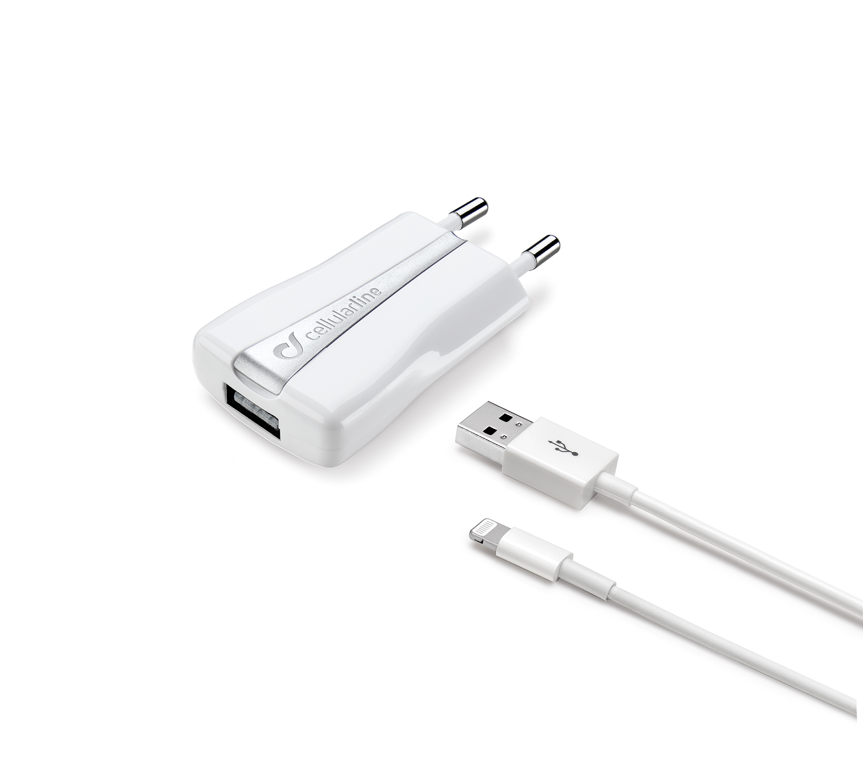 Travel charger kit, 5W/1A lightning Apple, white