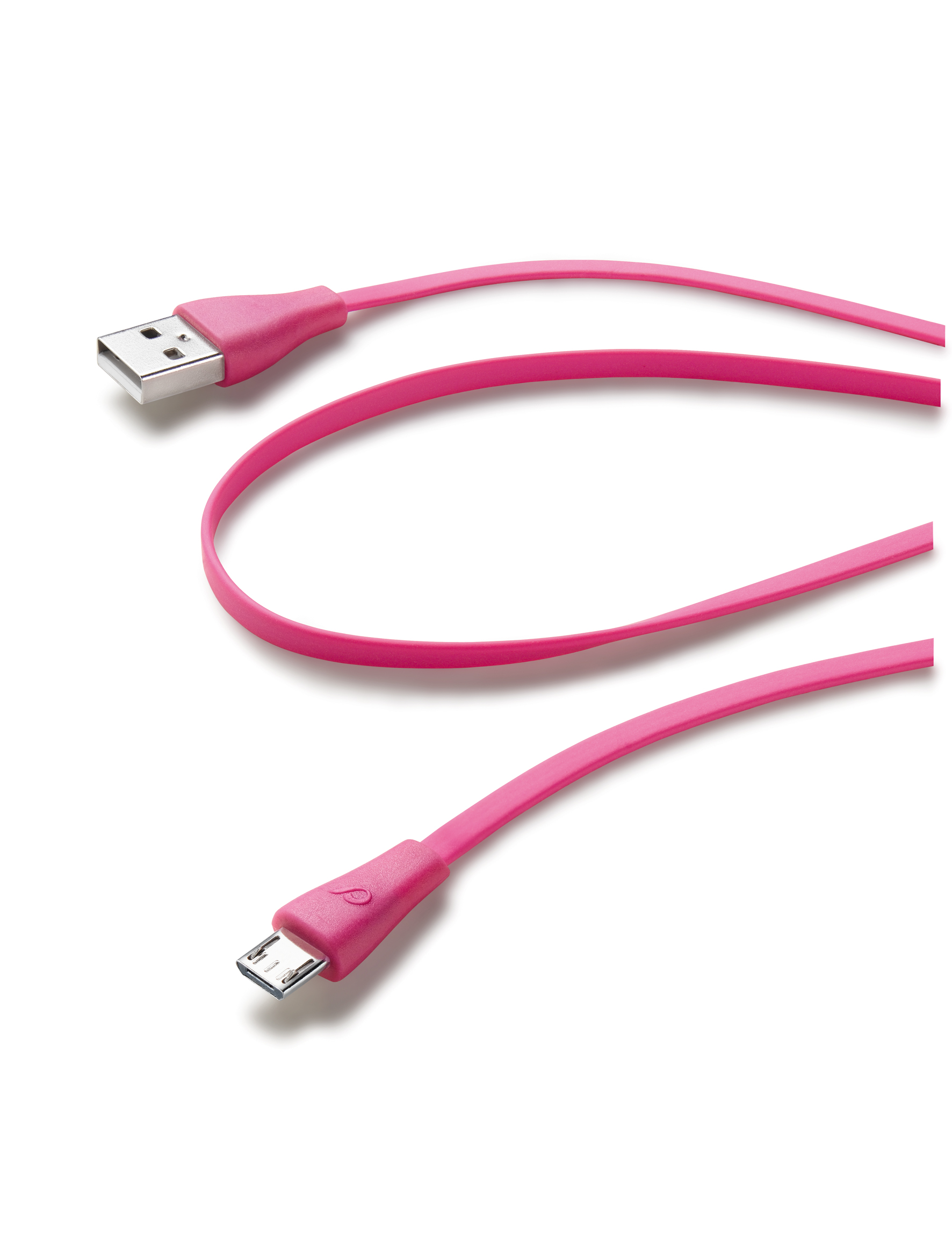 Data cable, micro-usb flat, pink
