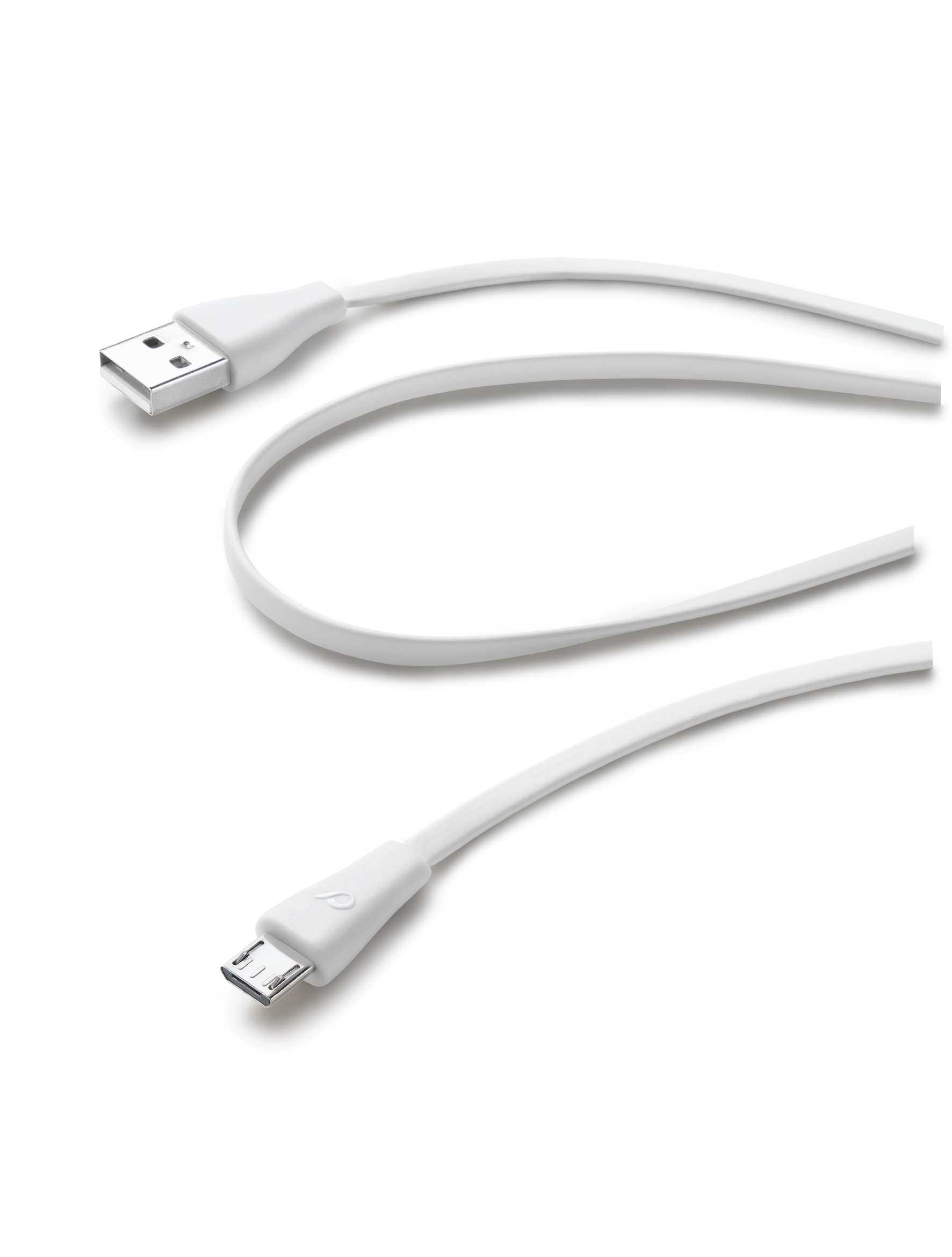 Data cable, micro-usb flat, white