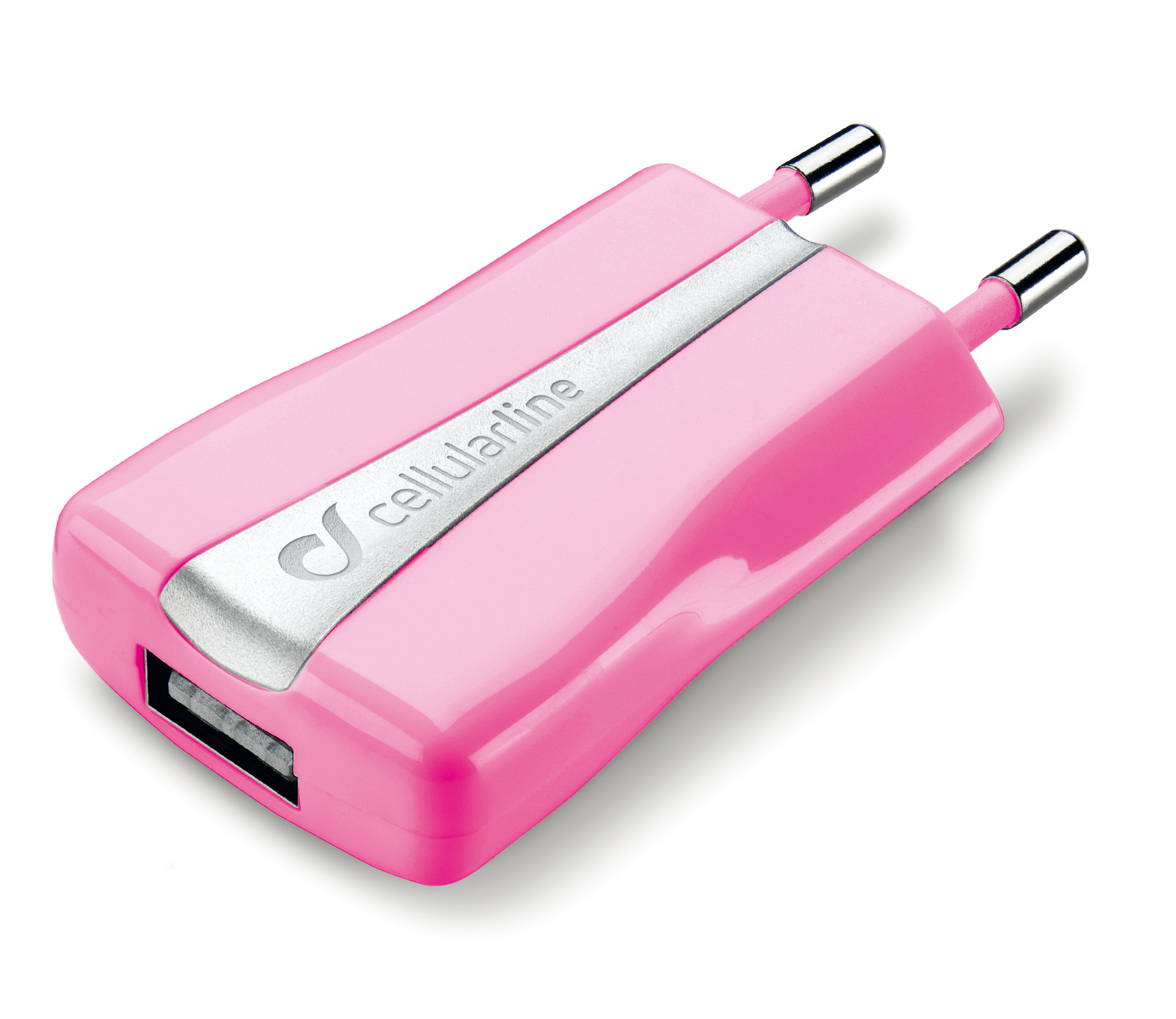 Usb travel micro charger, 1A, pink