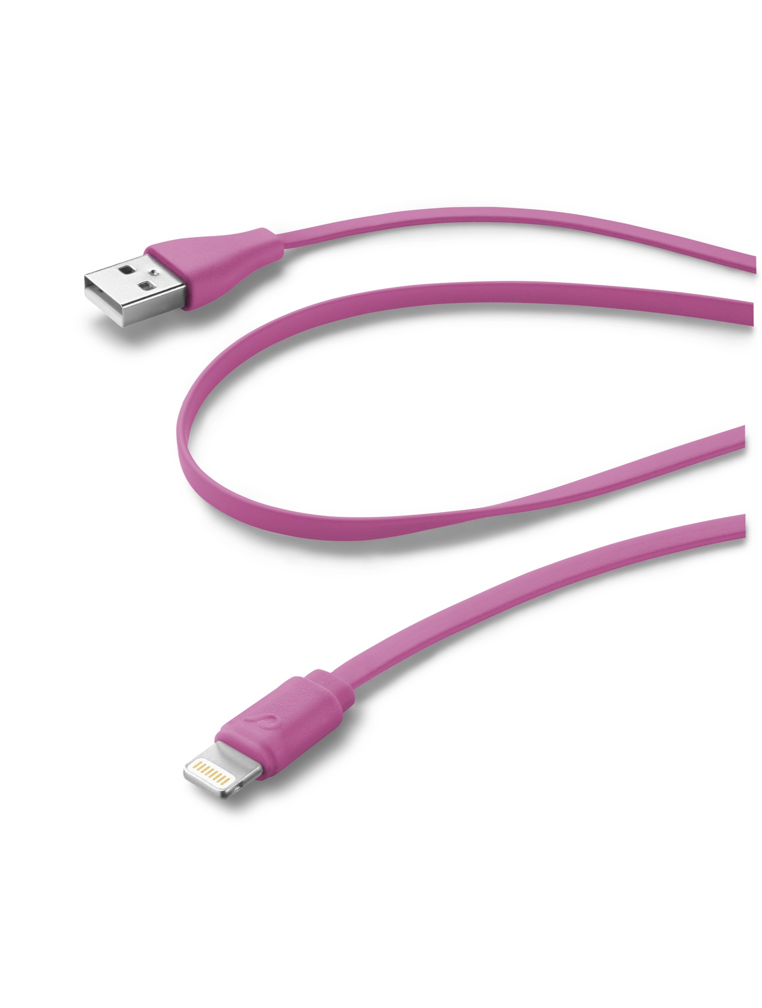 Data cable, Apple lightning flat, pink