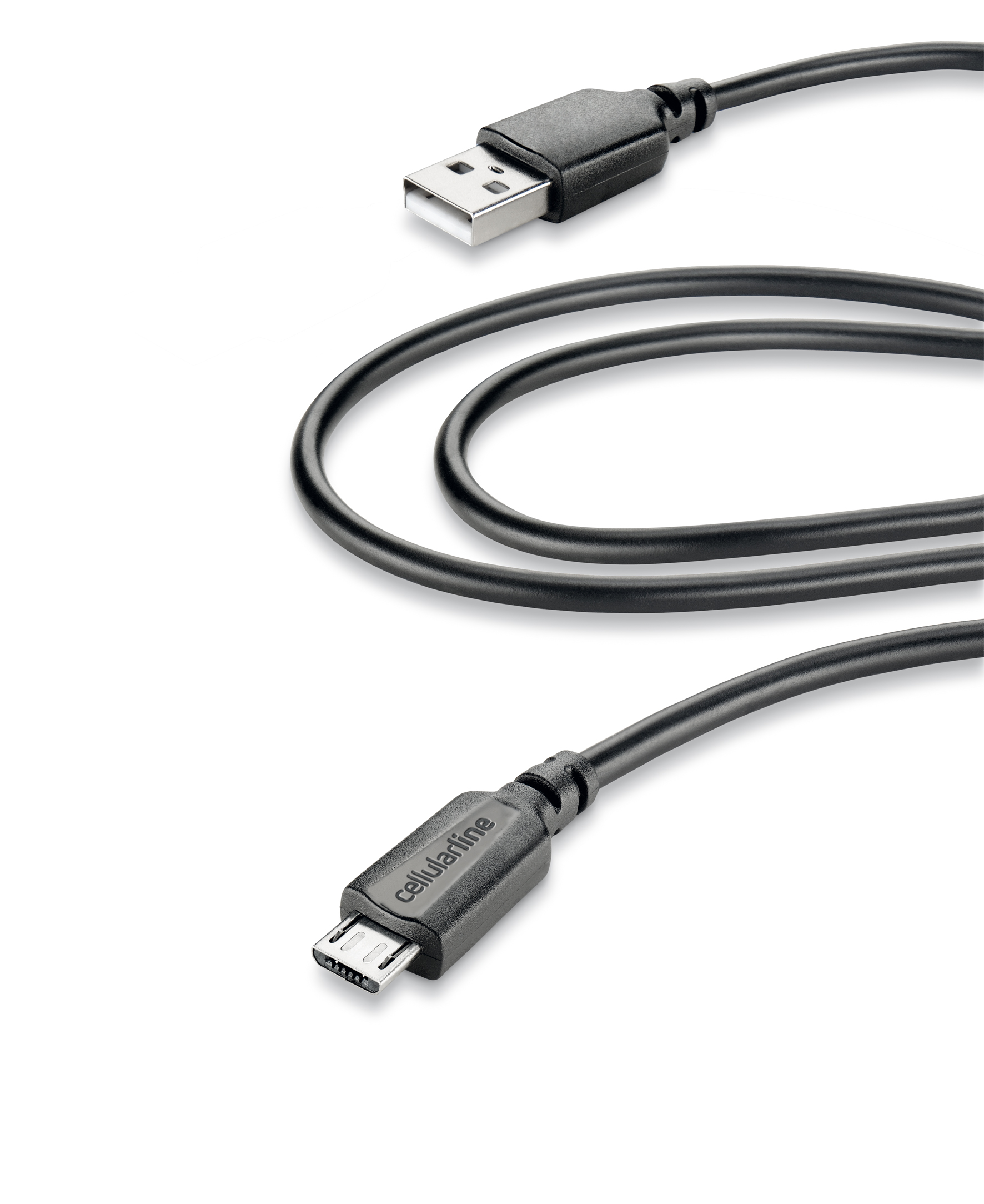 Data cable home, micro-usb (2m), tablet, black