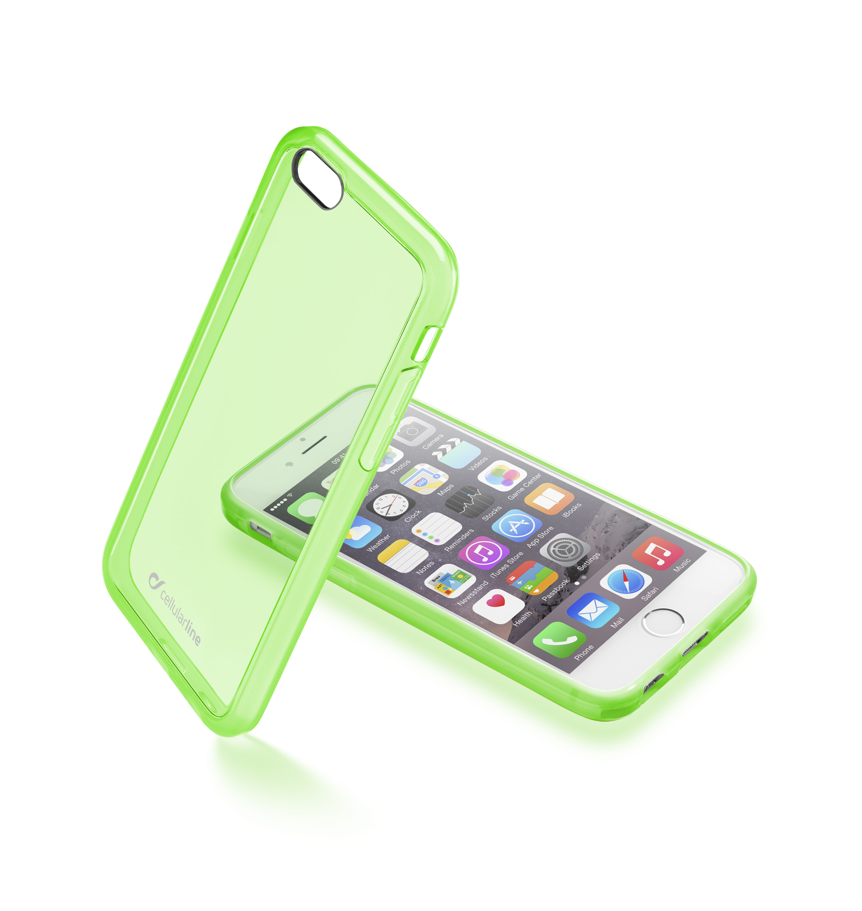 iPhone 6s/6, housse, clear color, vert