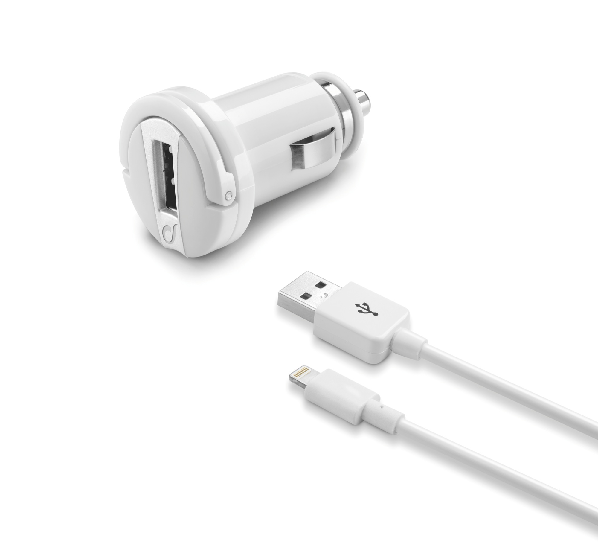 Chargeur voiture kit, 10W/2A lightning Apple, blanc