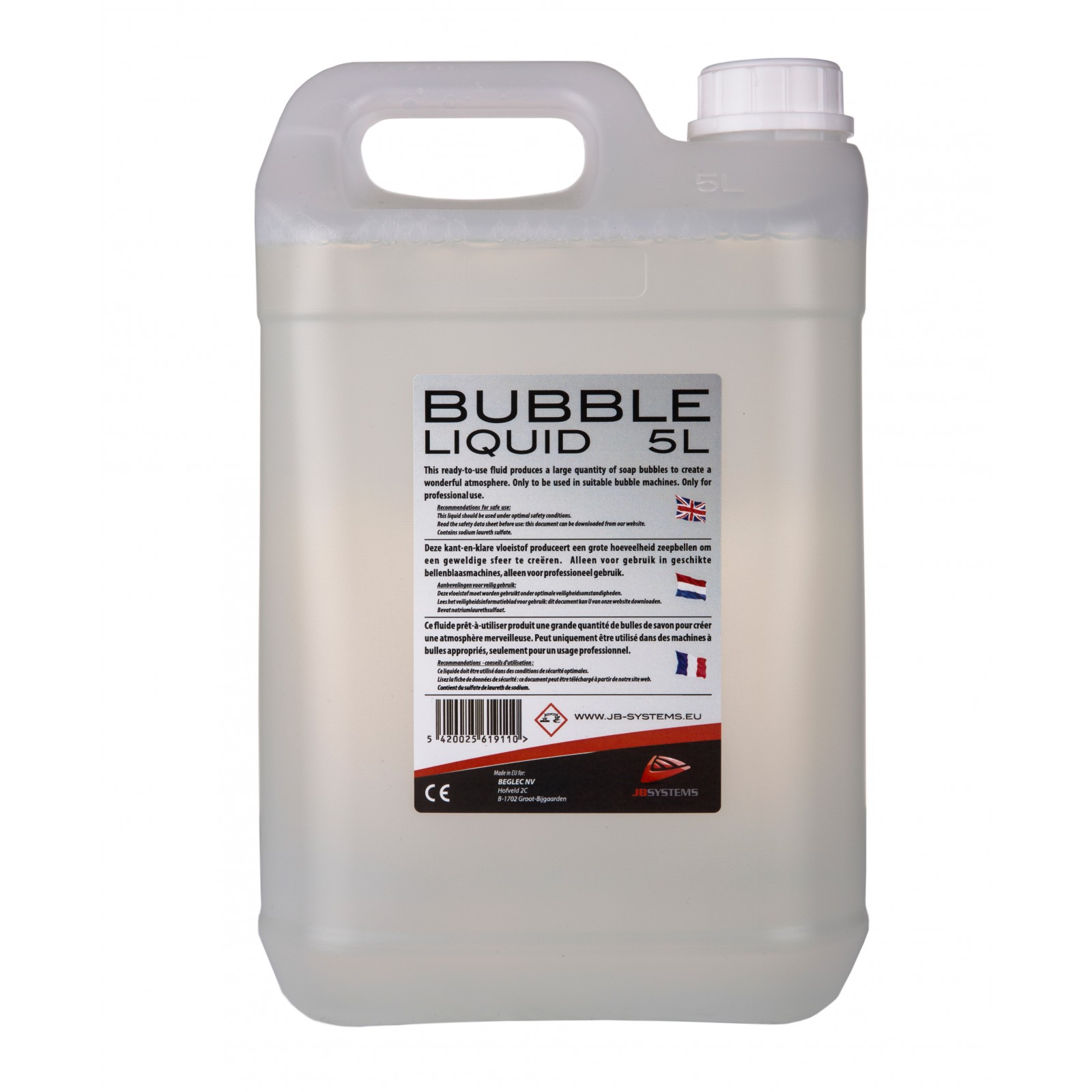 BUBBLE LIQUID 5L, 5L liquide pour machine  bulles
