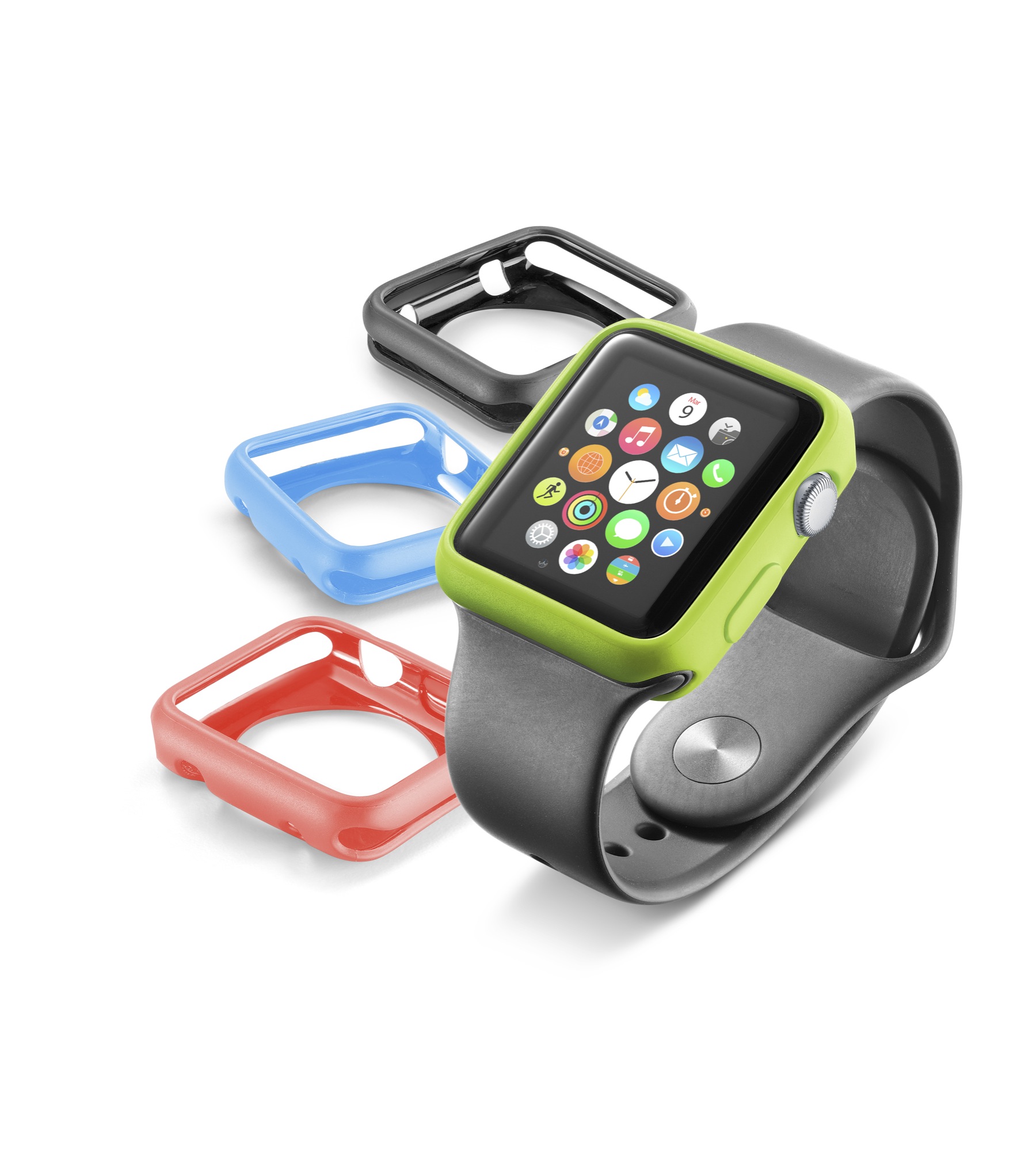 Apple watch 42mmm, kit housses + prot d'cran, bumper, 4 cou