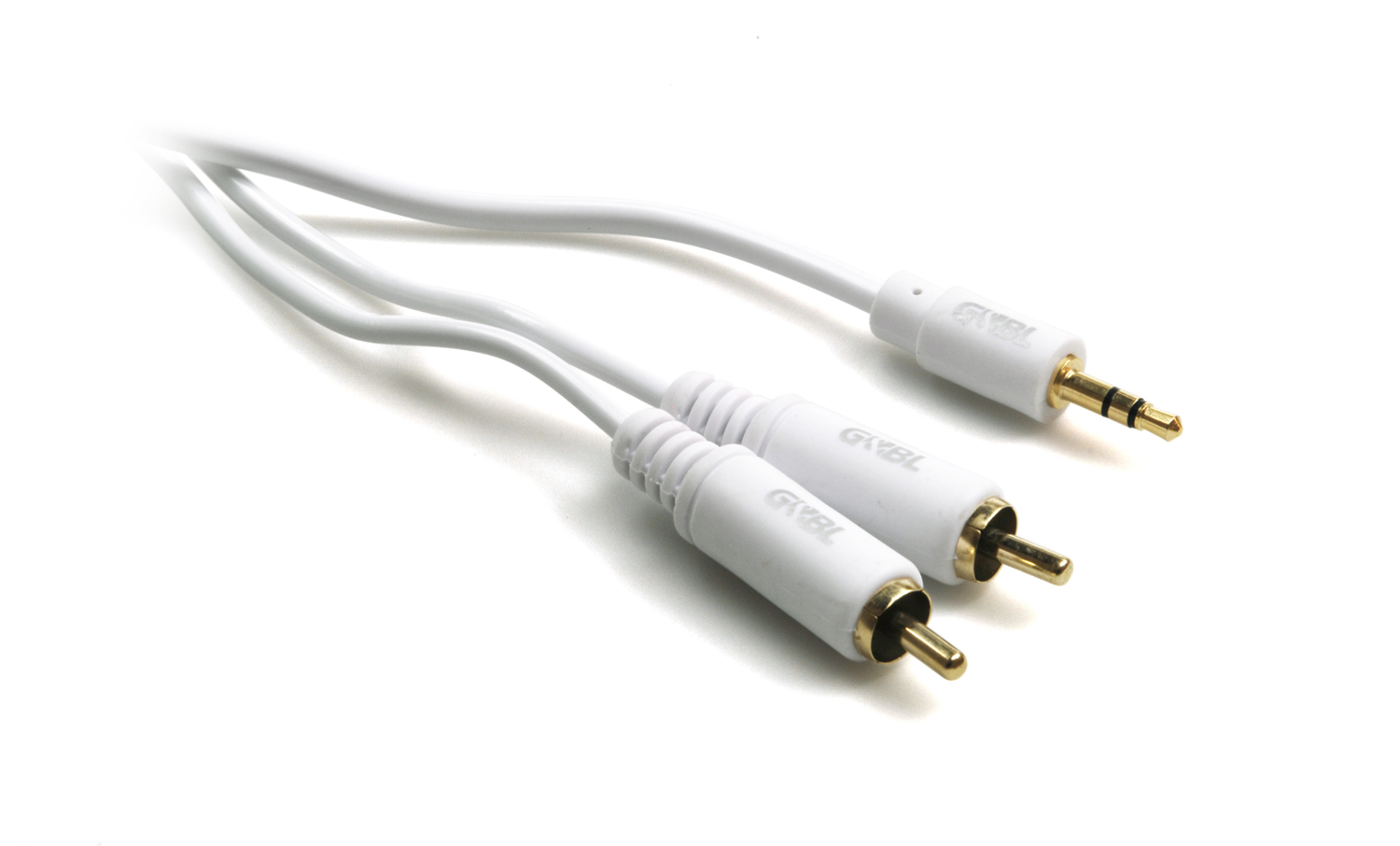 3174, Cable audio 3,5mm / 2xRCA, 1.8m, Blanc