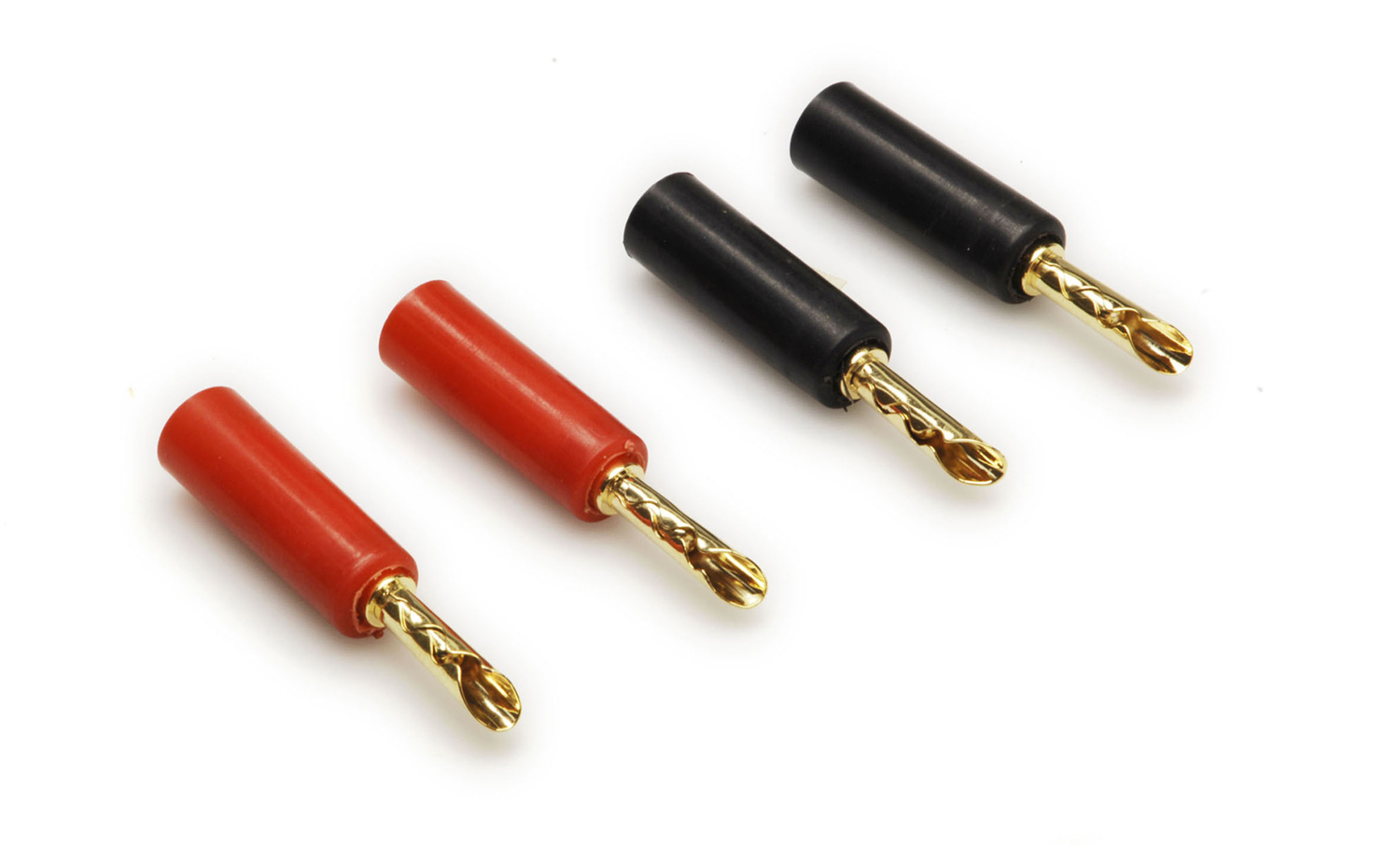 6111- 4 x Banana plugs BFA type black/red