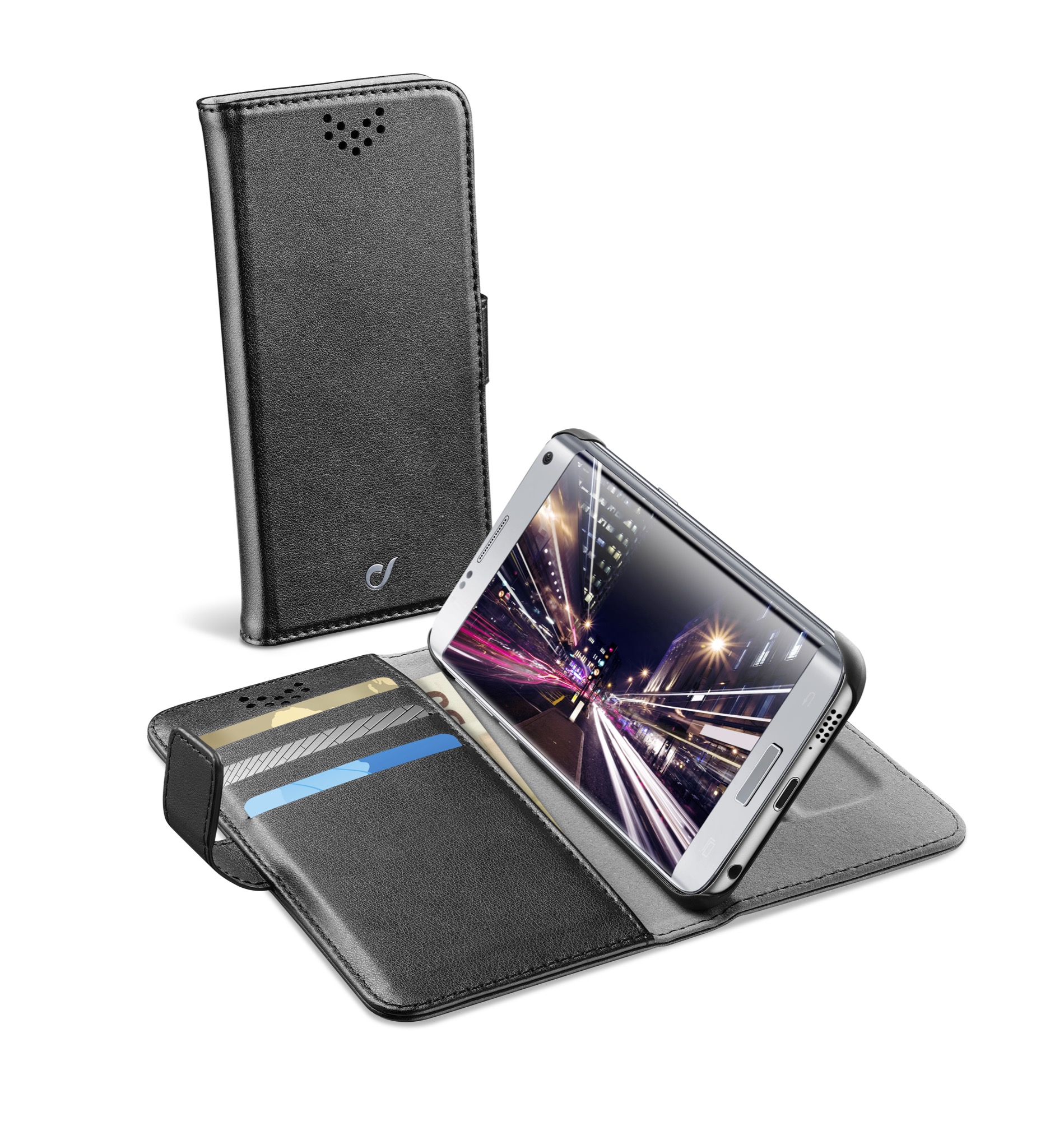 Samsung Galaxy S7 Edge, book agenda, hoesje, zwart