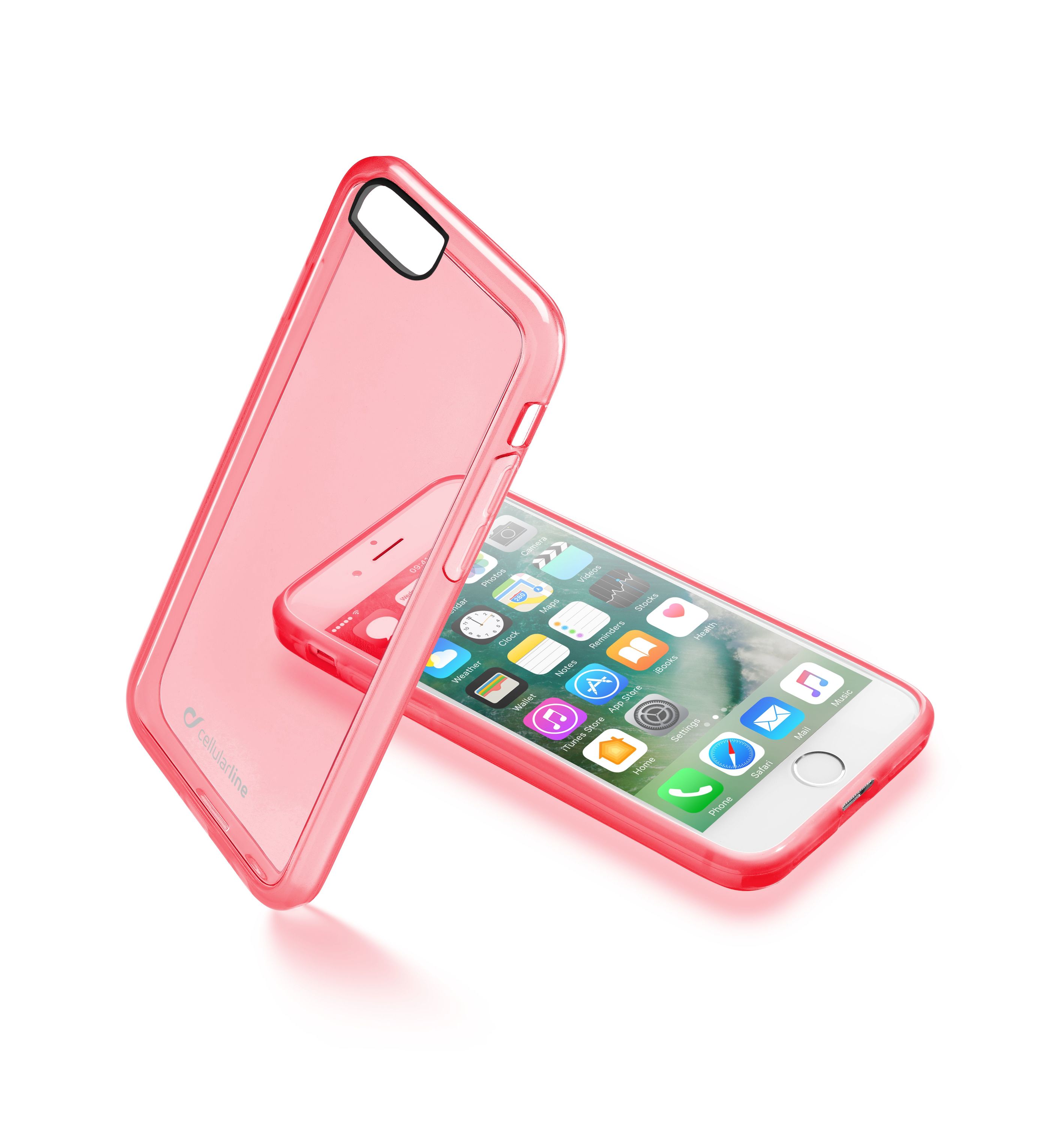 iPhone 8/7, coque, clear color, rose