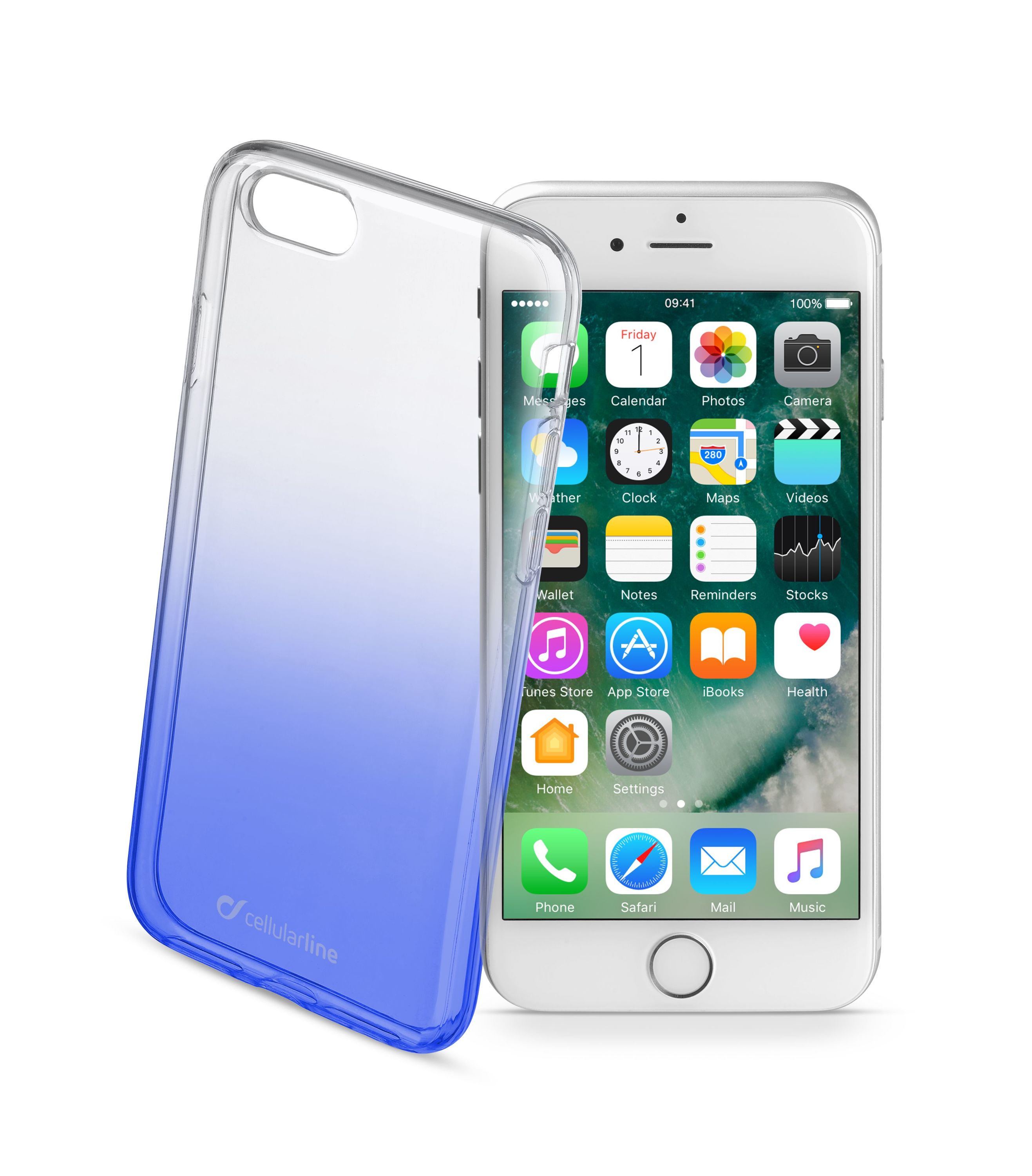iPhone SE (2020)/8/7, cover, shadow, blue