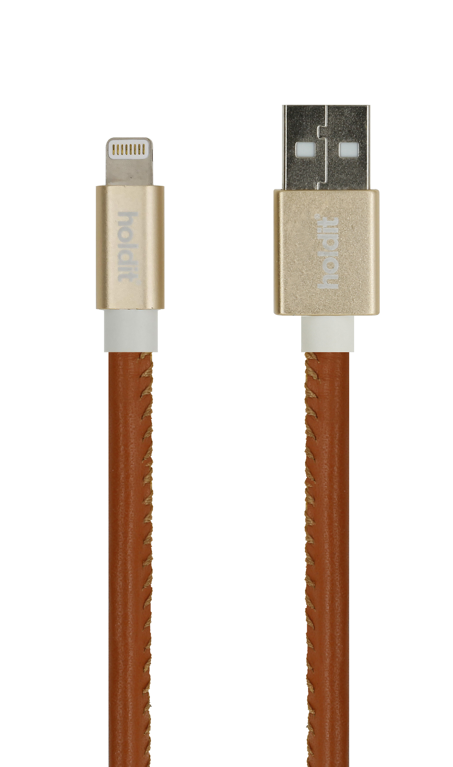 Usb cable, selected lightning, 1m, brown/gold