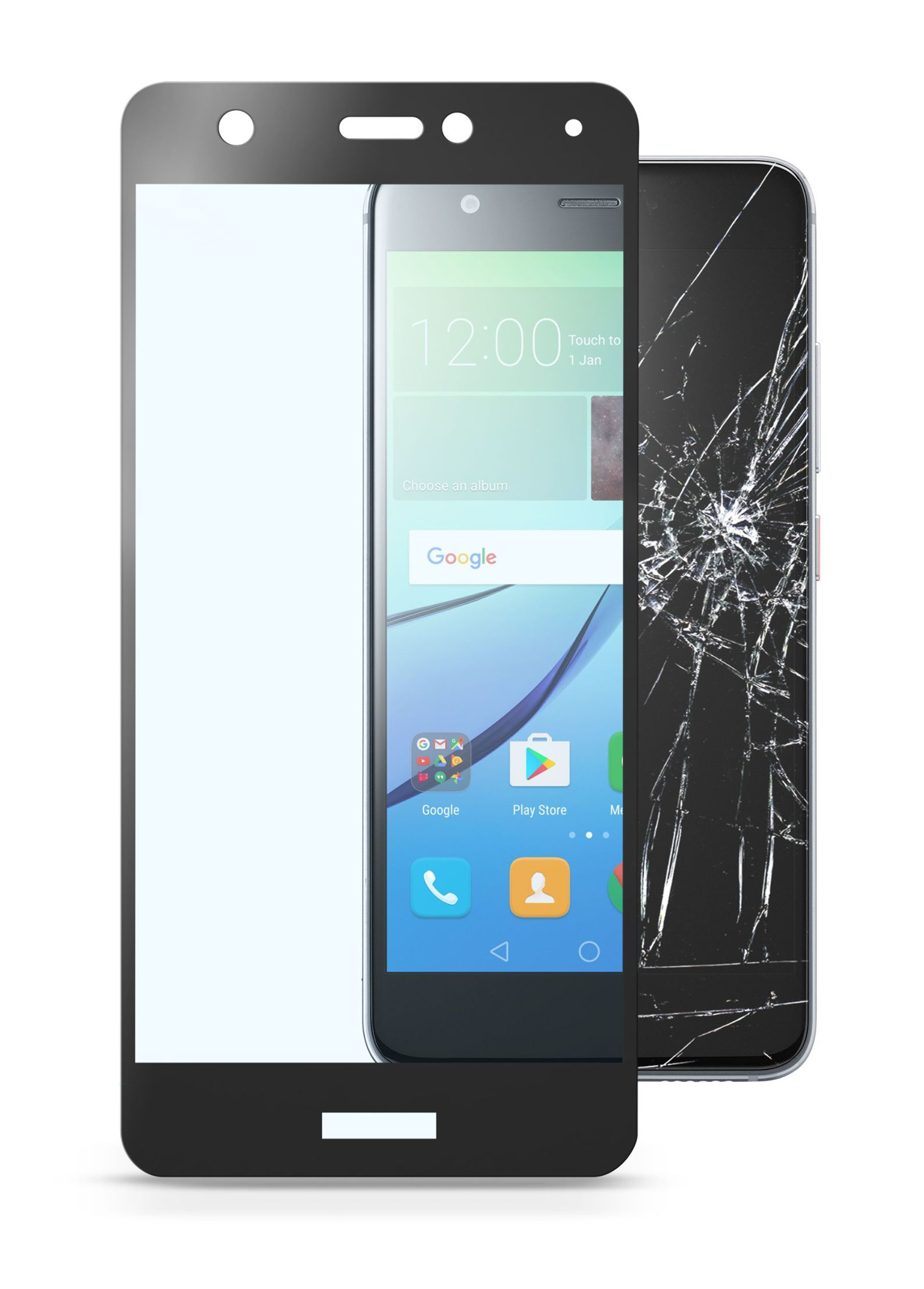 Huawei Nova, screen protector, second glass, capsule, black