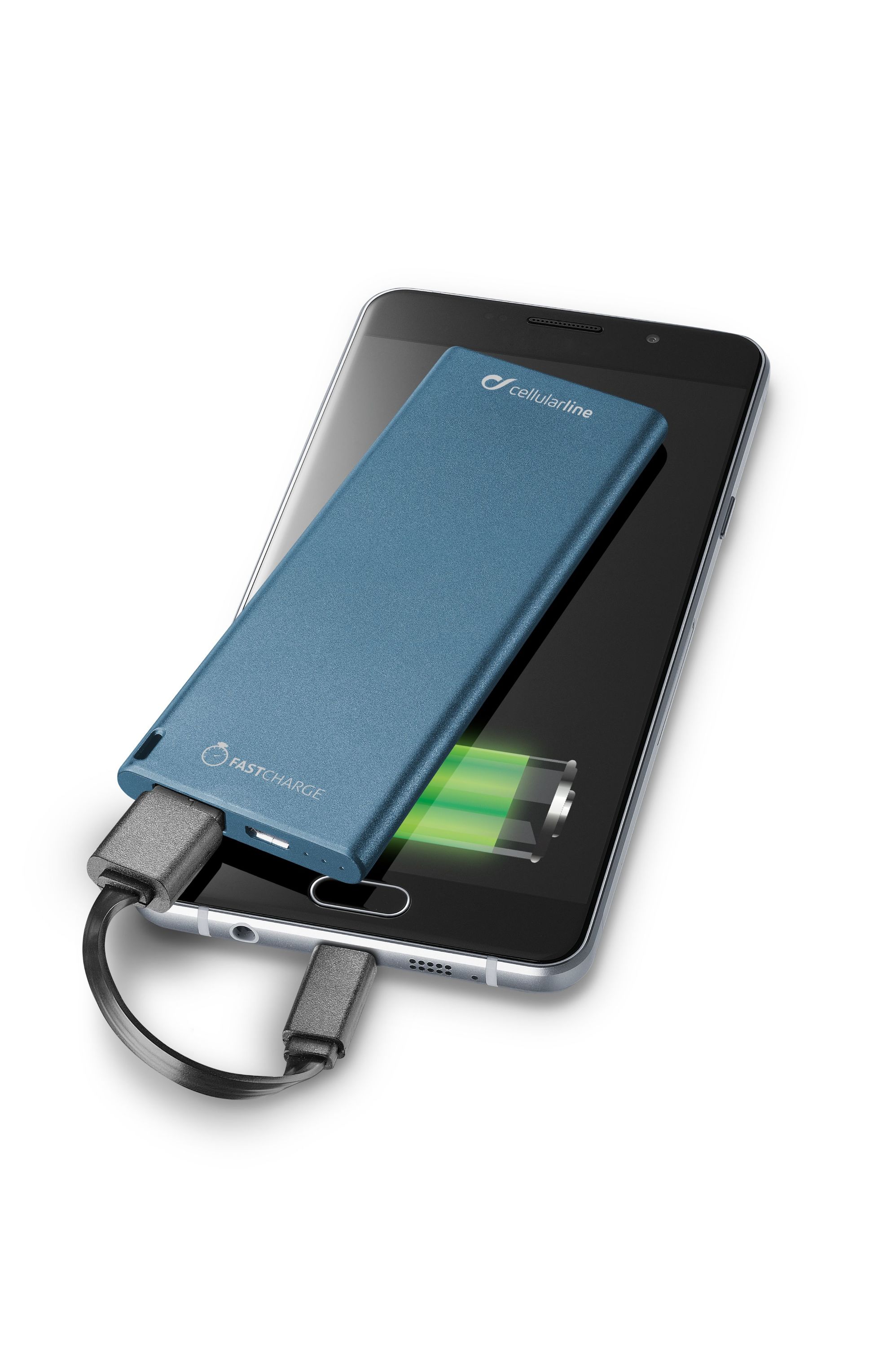 Portable charger usb, free power slim 3000mAh, blue