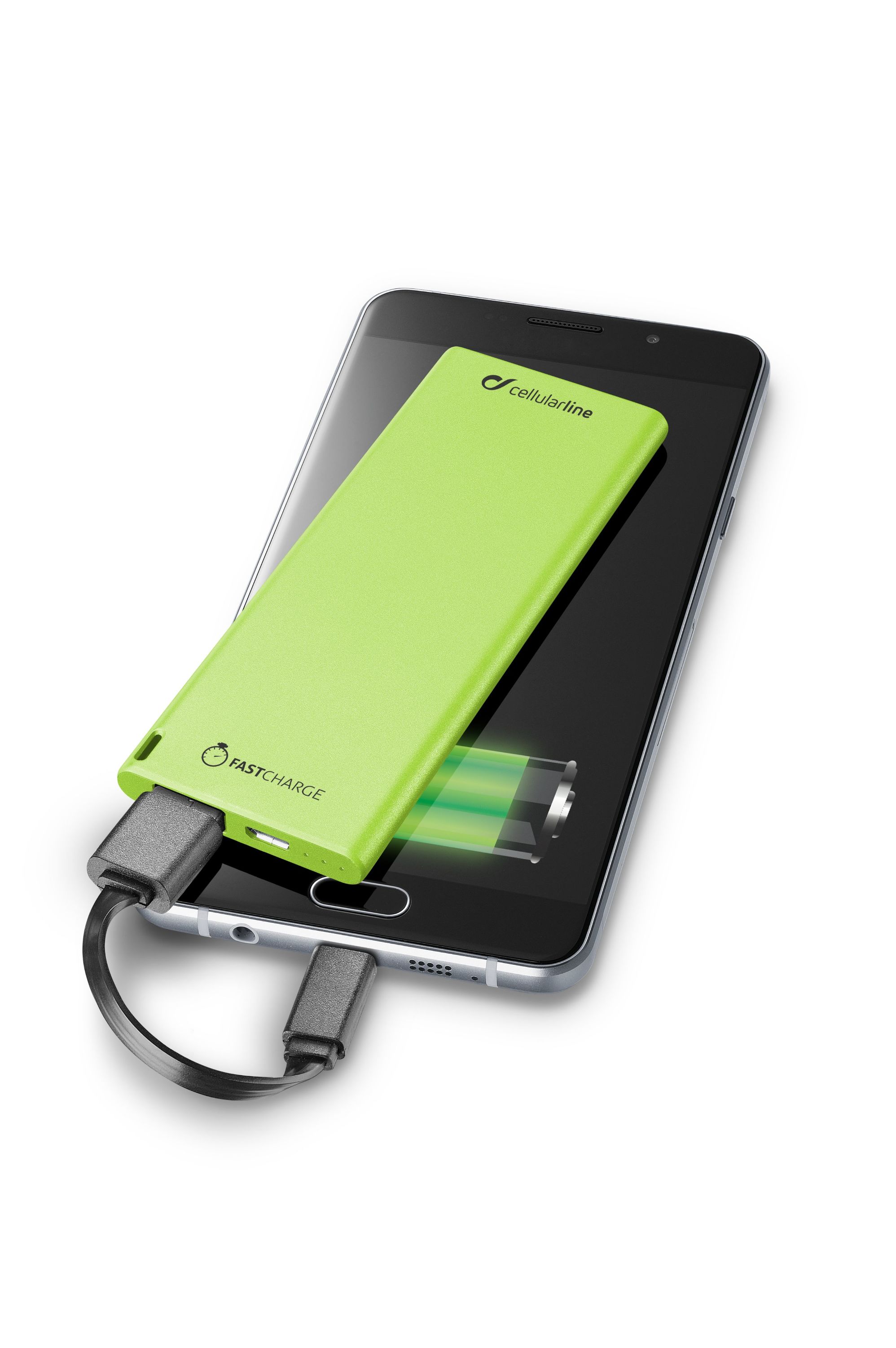 Portable charger usb, free power slim 3000mAh, green
