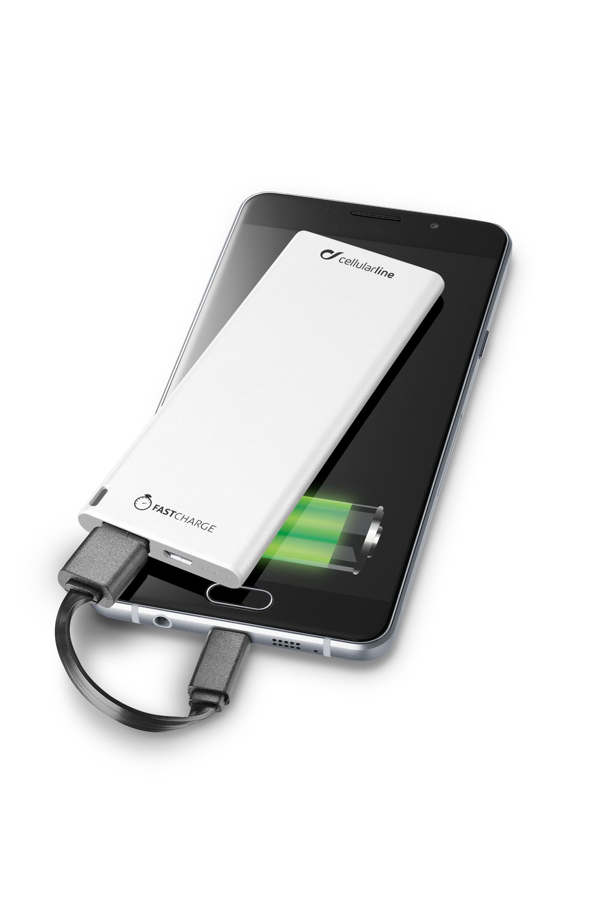 Portable charger usb, free power slim 3000mAh, white