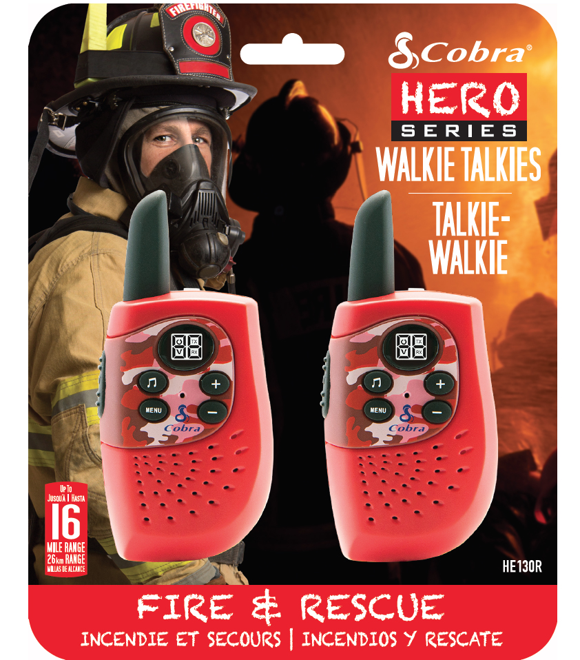 HM230R, walkie talkie, Hero Fire & rescue, 2-pack, red