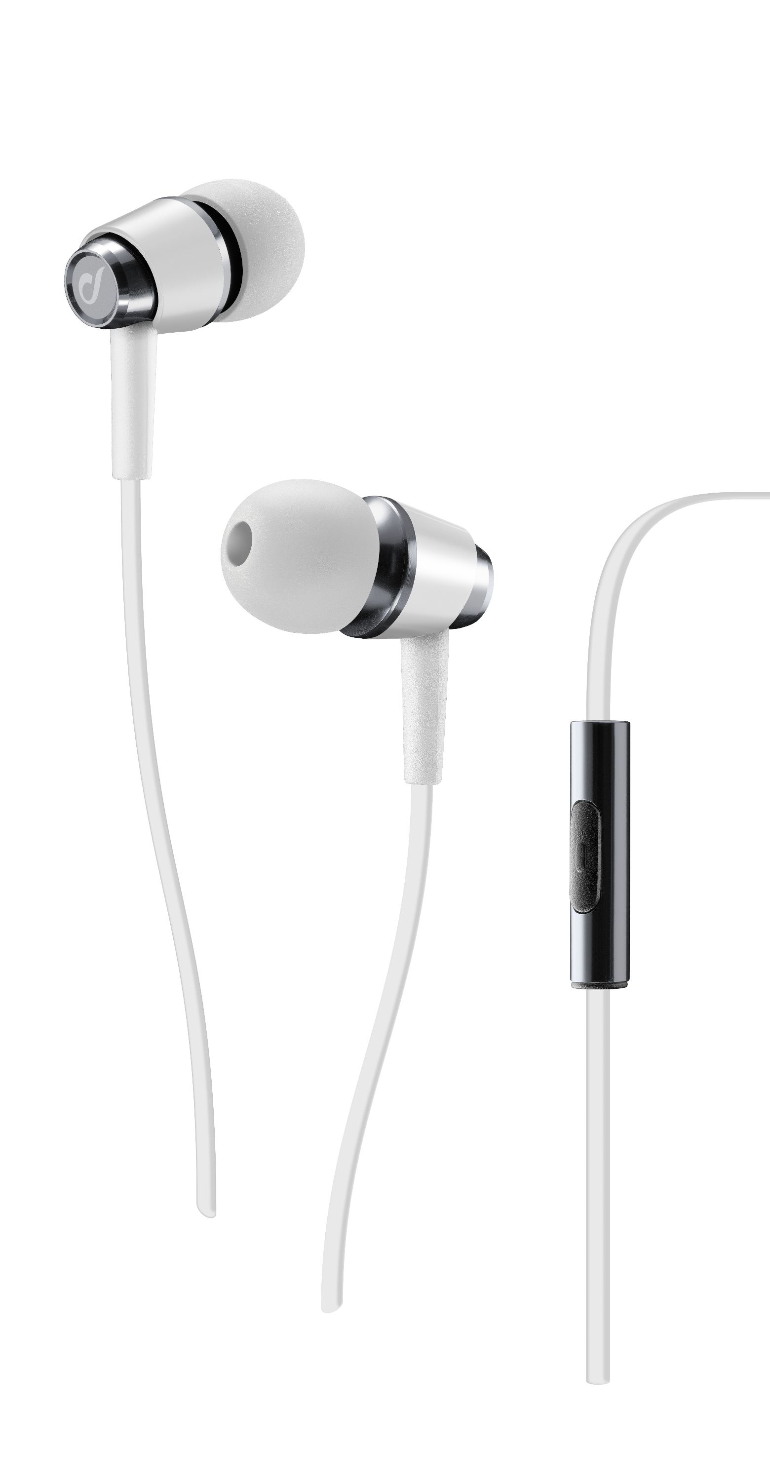 Pop, in-ear HPH with mic, white