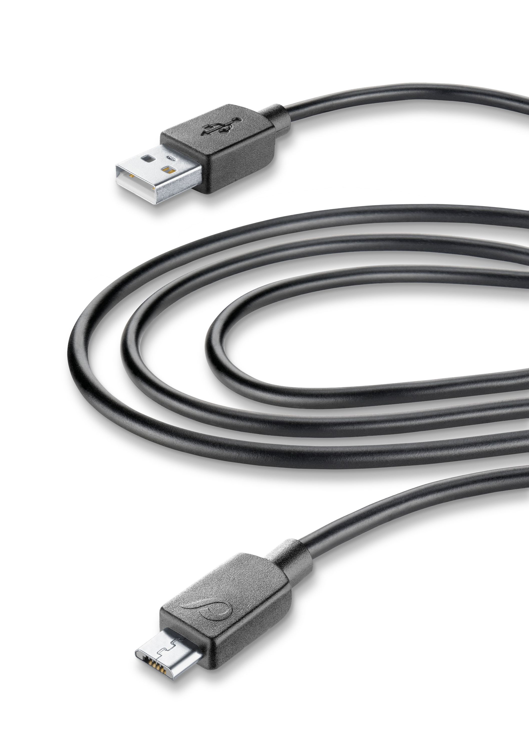 Usb cable, micro-usb 3m, black