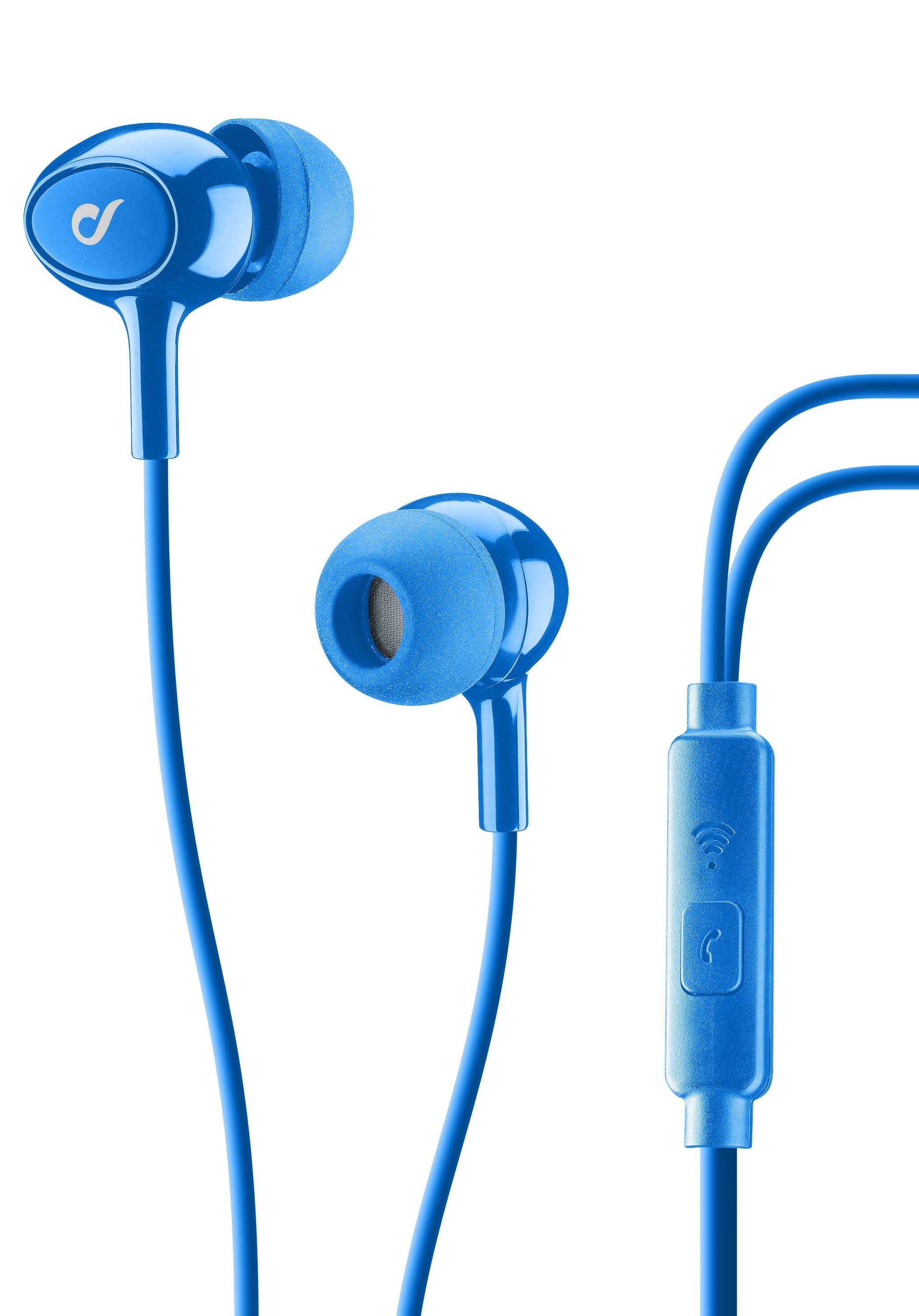 Acoustic, in-ear HPH with mic, blue