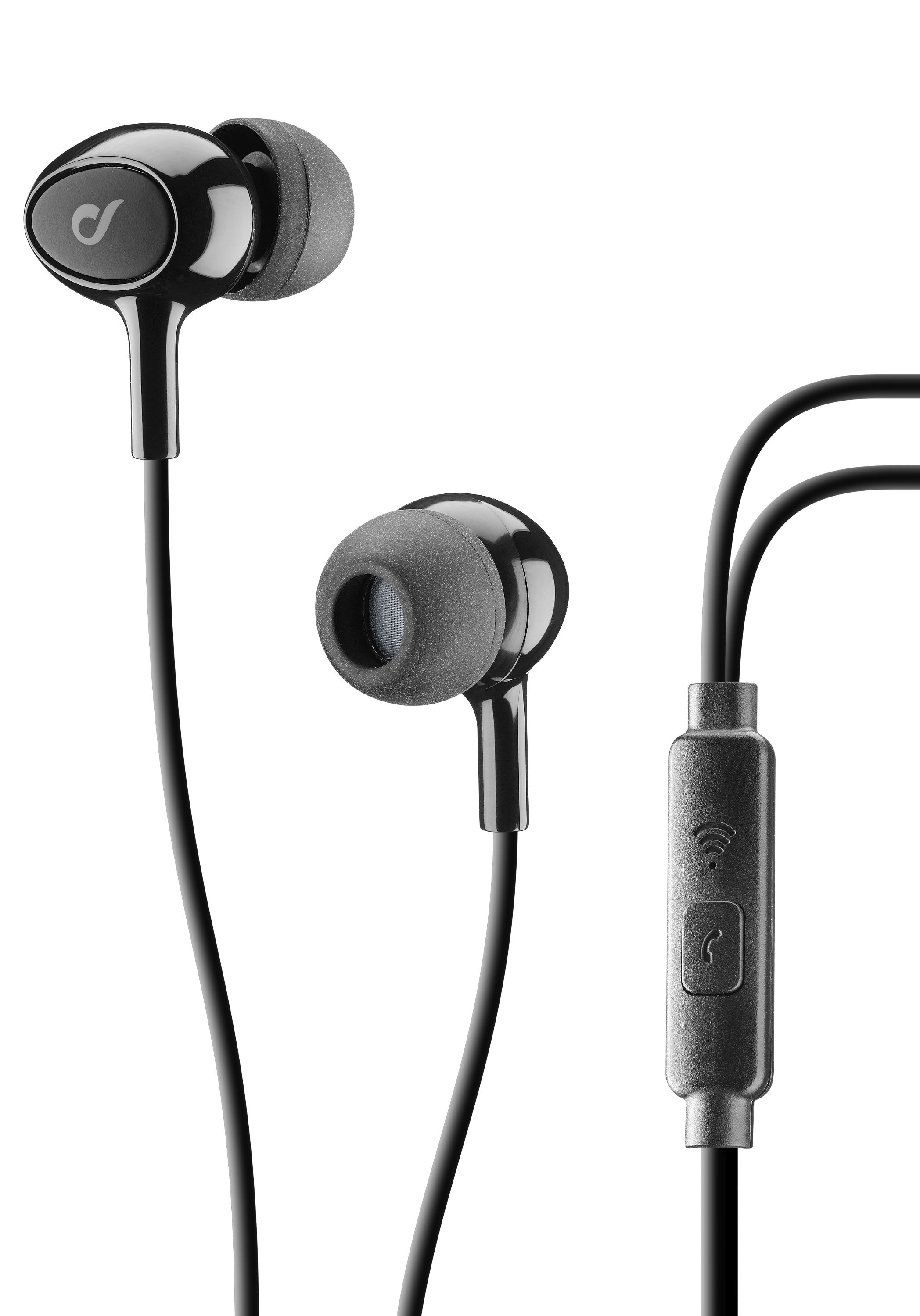 Acoustic, in-ear HPH with mic, black