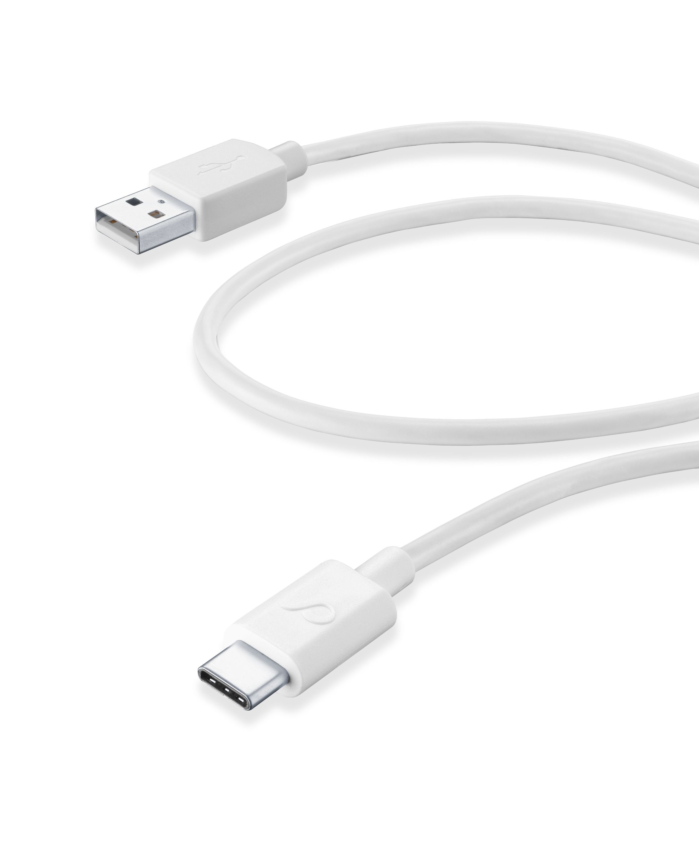 Usb cable, usb-a to usb-c 60cm, white