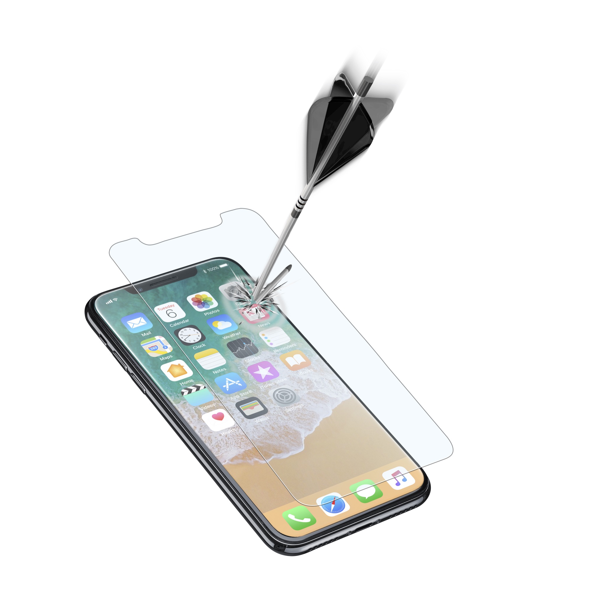 iPhone 11 Pro/Xs/X, SP tempered glass, transparent