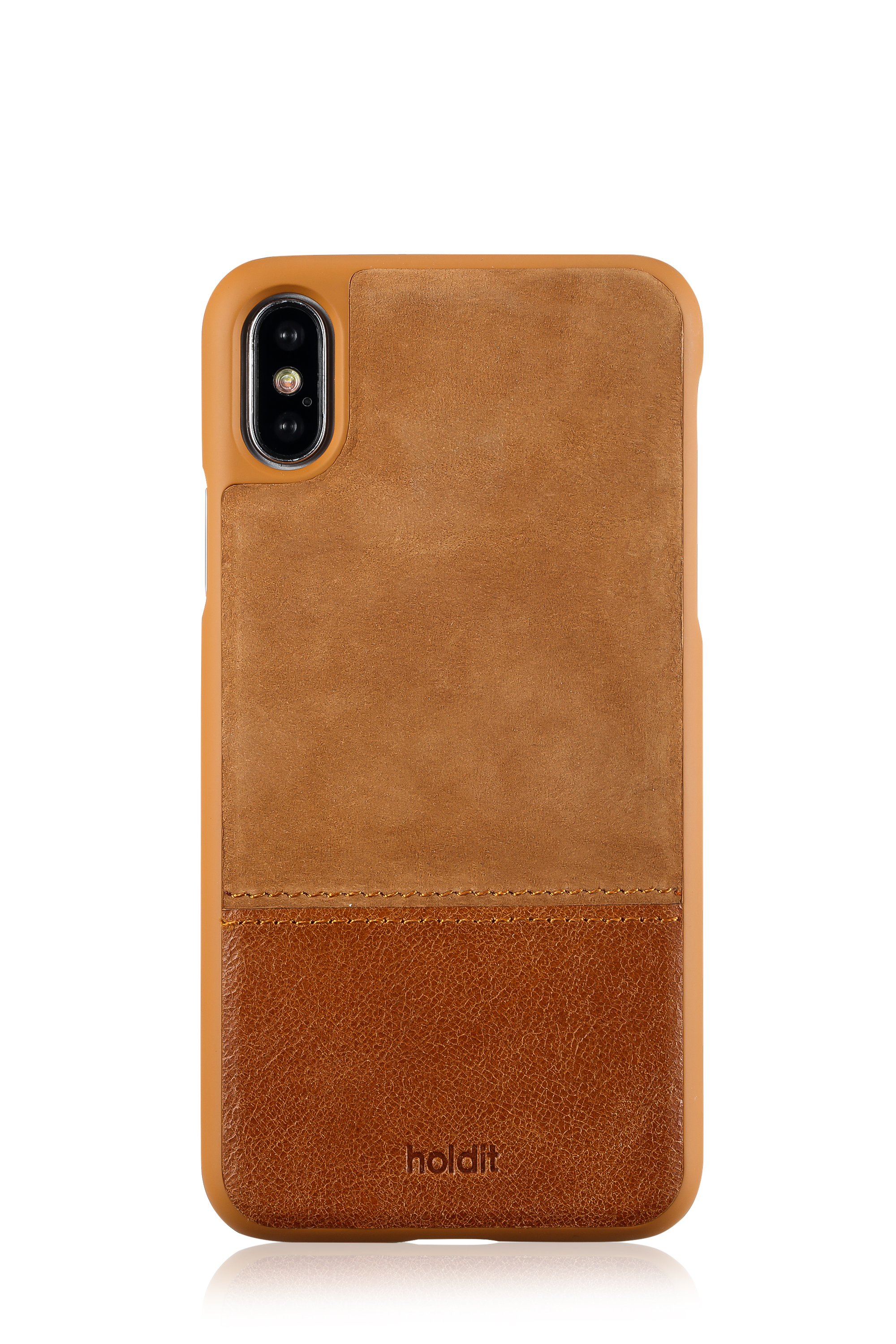 iPhone Xs/X, selected case leather/suede kasa, brown