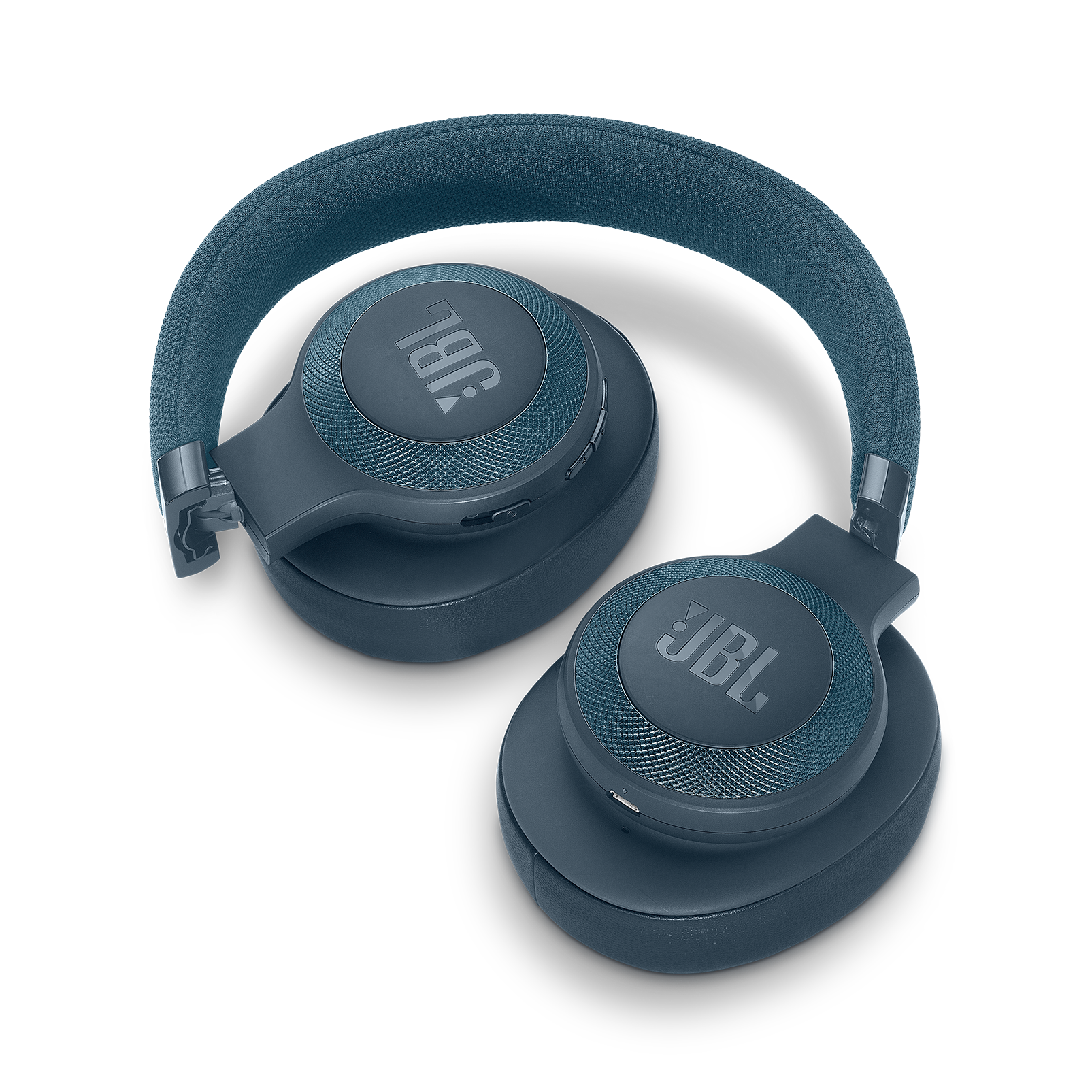 E65BTNC, around-ear BT HPH, active noise cancellation, blue