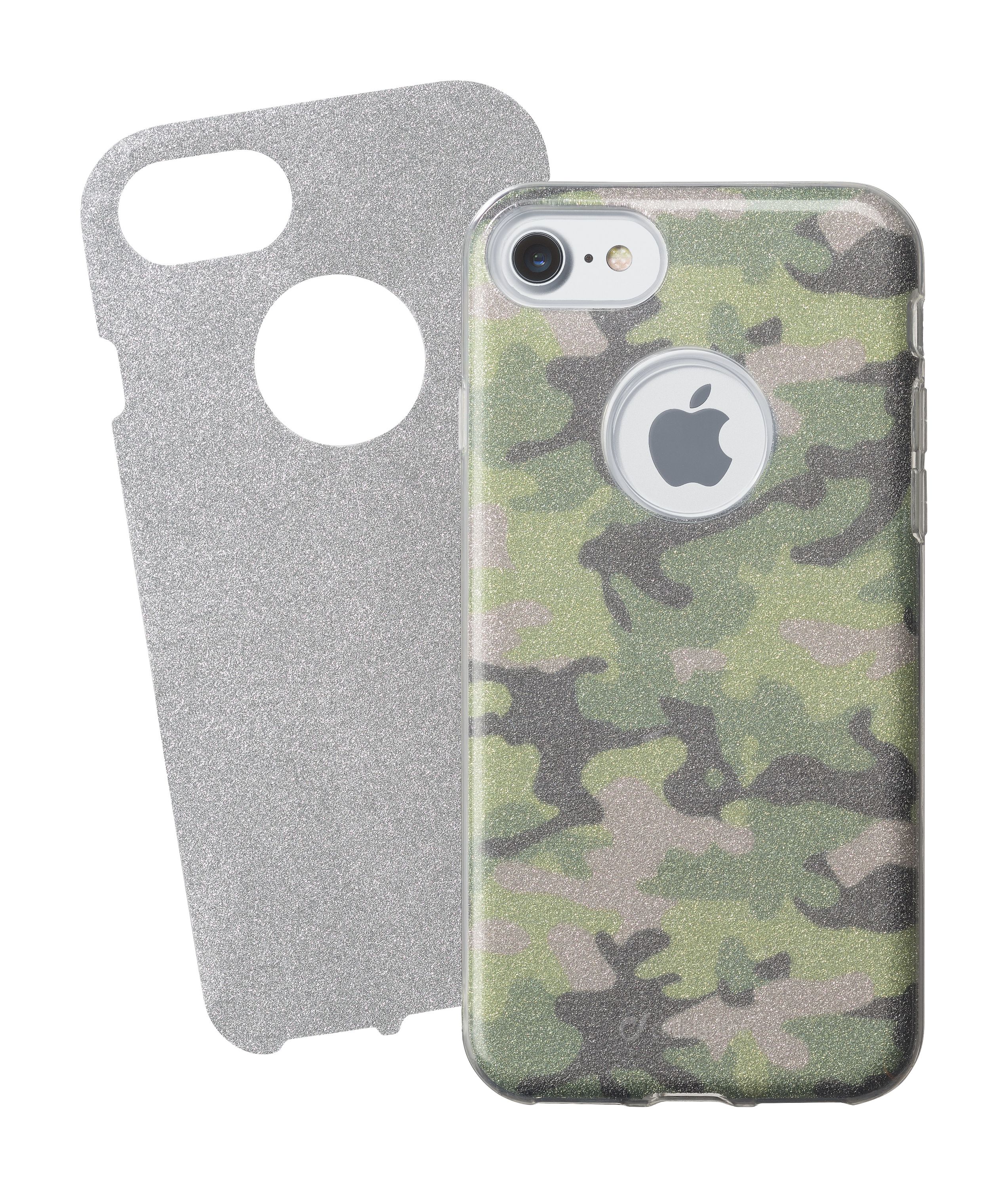 iPhone 8/7/6s/6, coque bling, camo