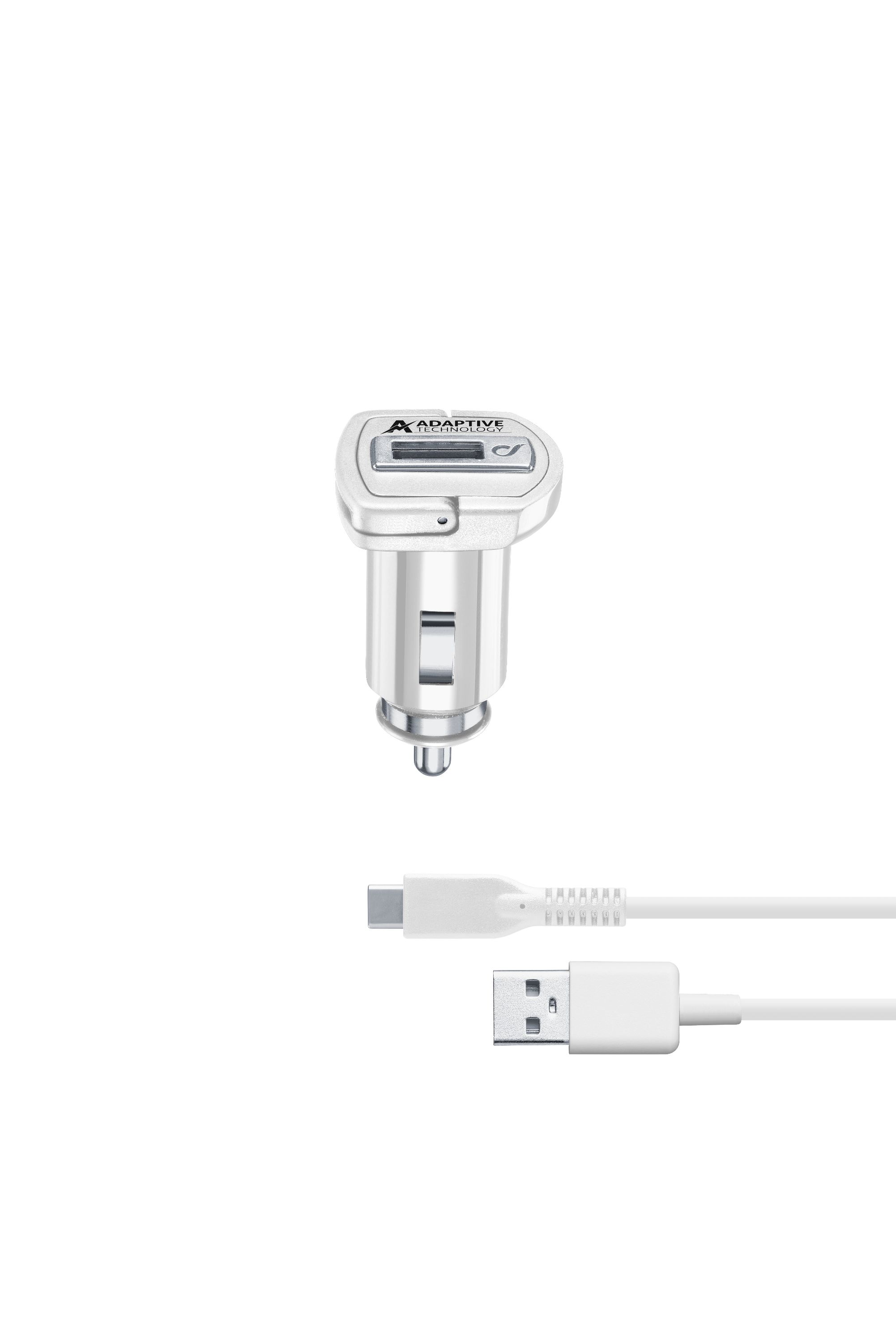 Car charger kit, 15W usb-c Samsung adaptive, white