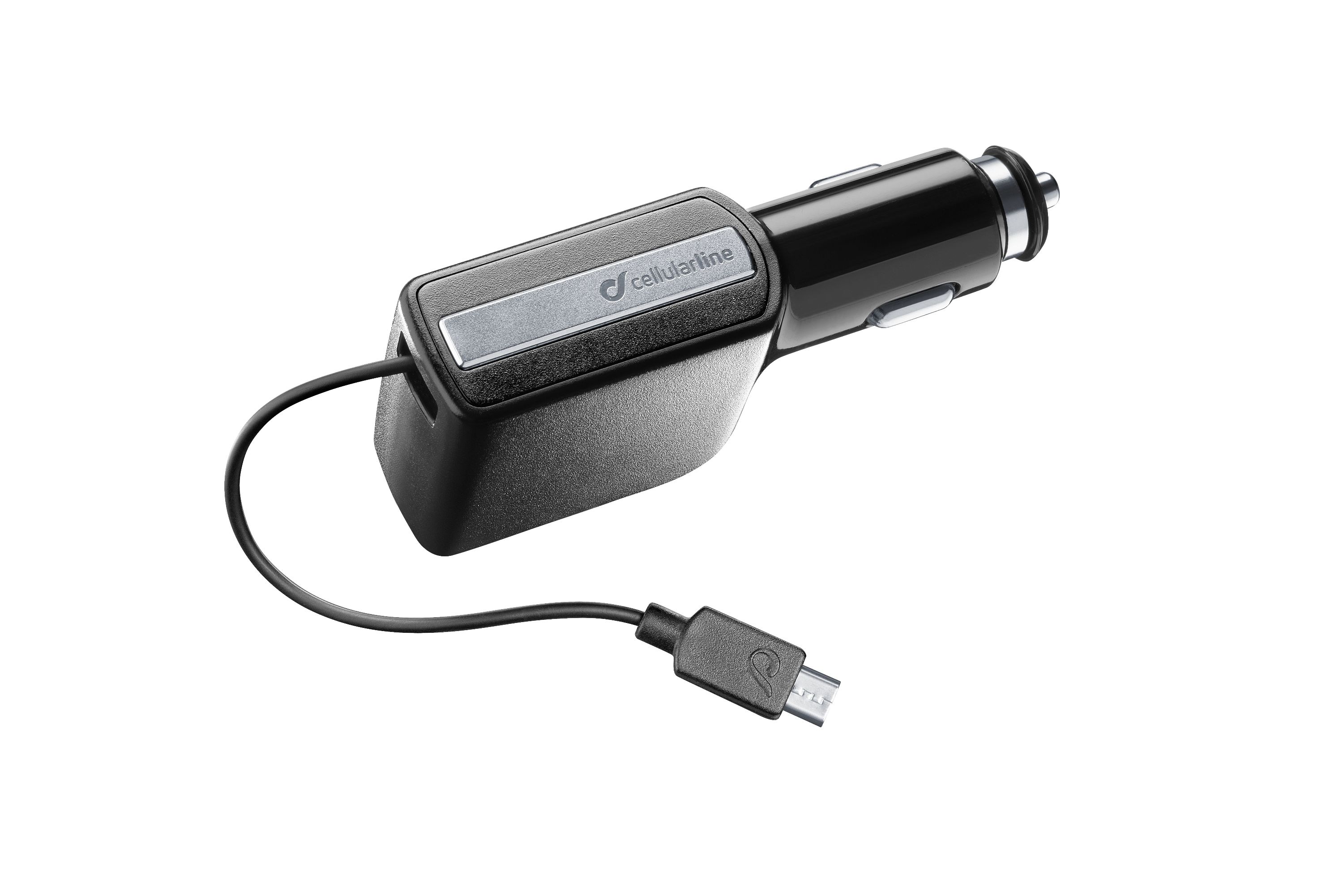 Car charger roller, 10W/2A micro-usb multi-brand, black