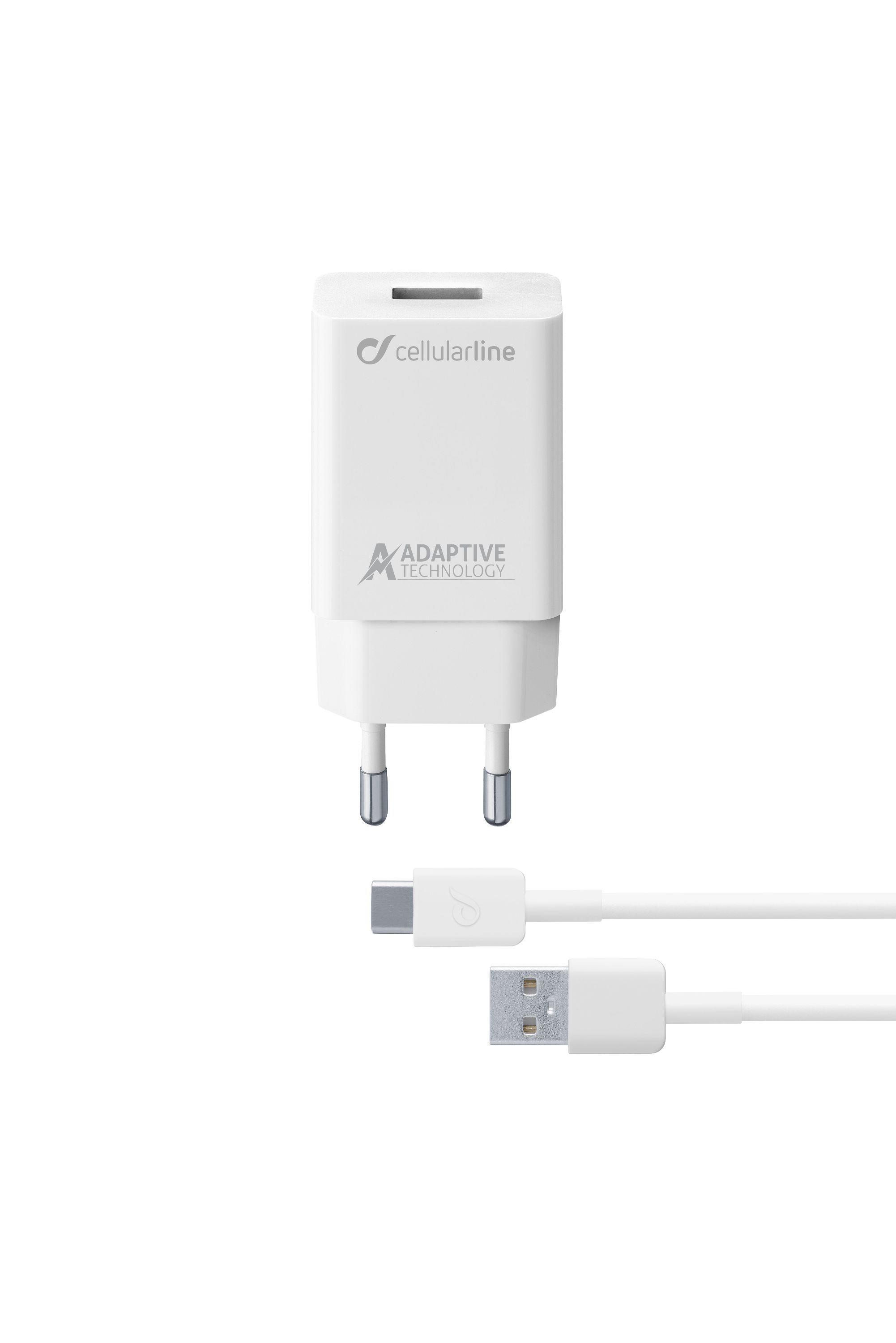Travel charger kit, 15W usb-c Samsung adaptive, white
