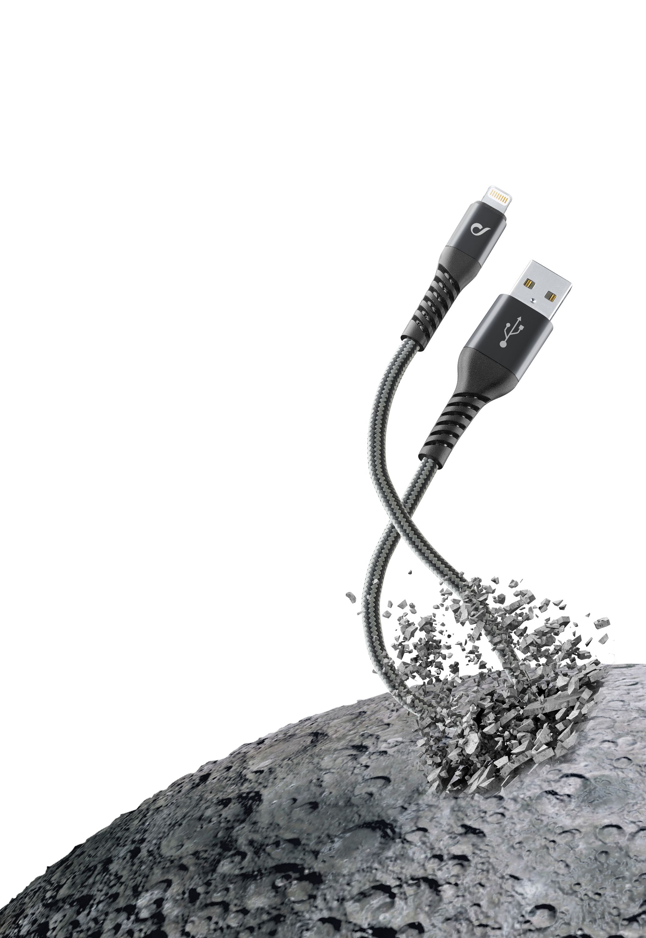 Usb cable, kevlar Apple lightning 1,2m, black