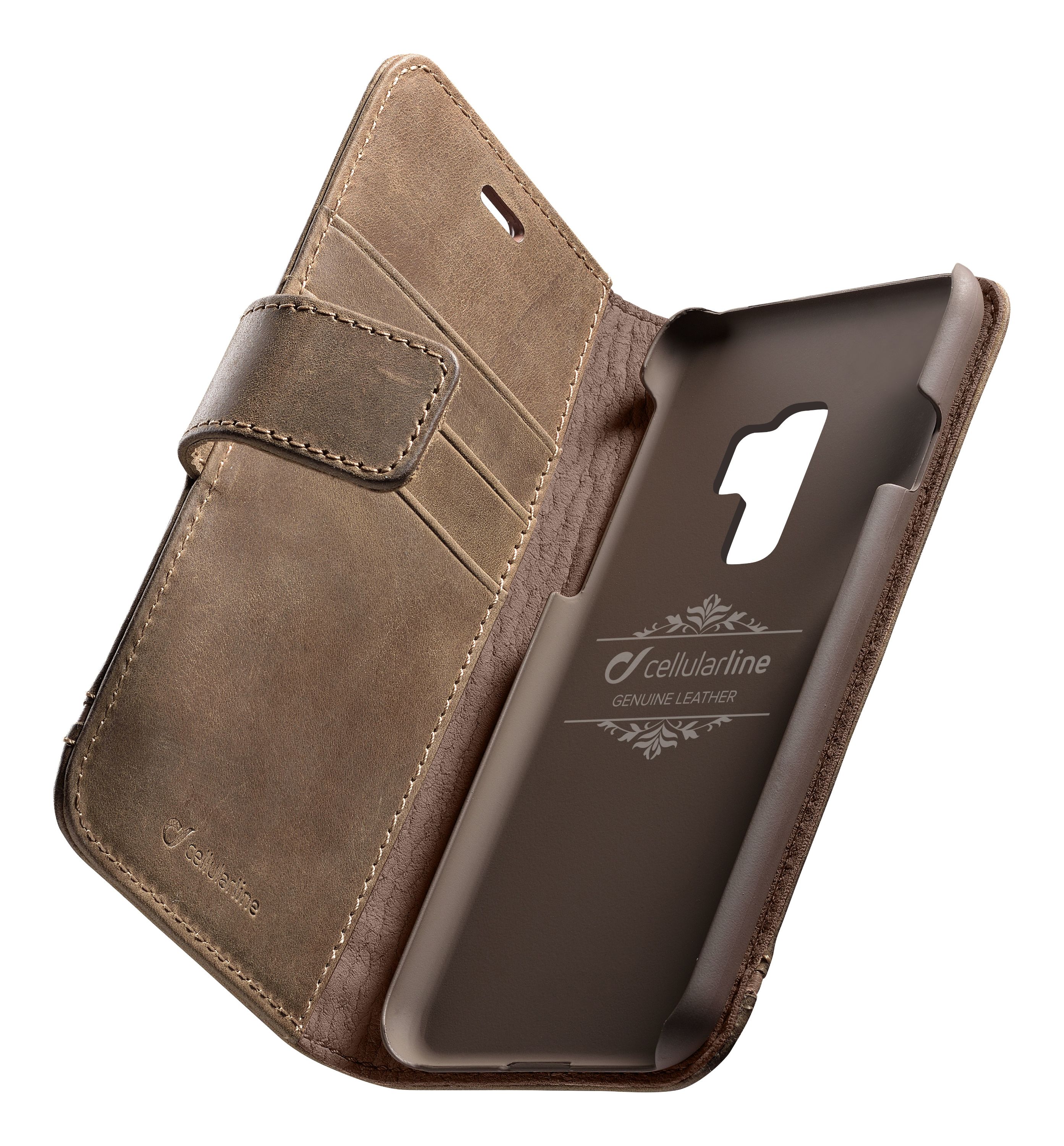 Samsung Galaxy S9 Plus, case premium leather, brown