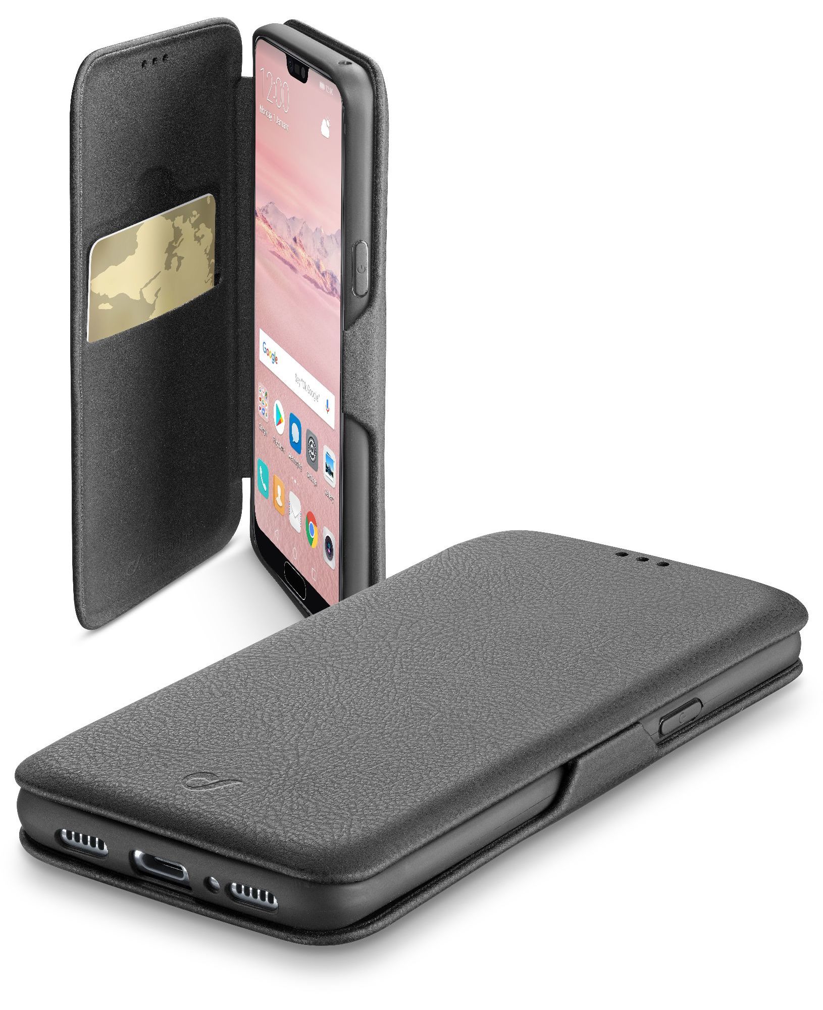 Huawei P20 Pro, case book clutch, black