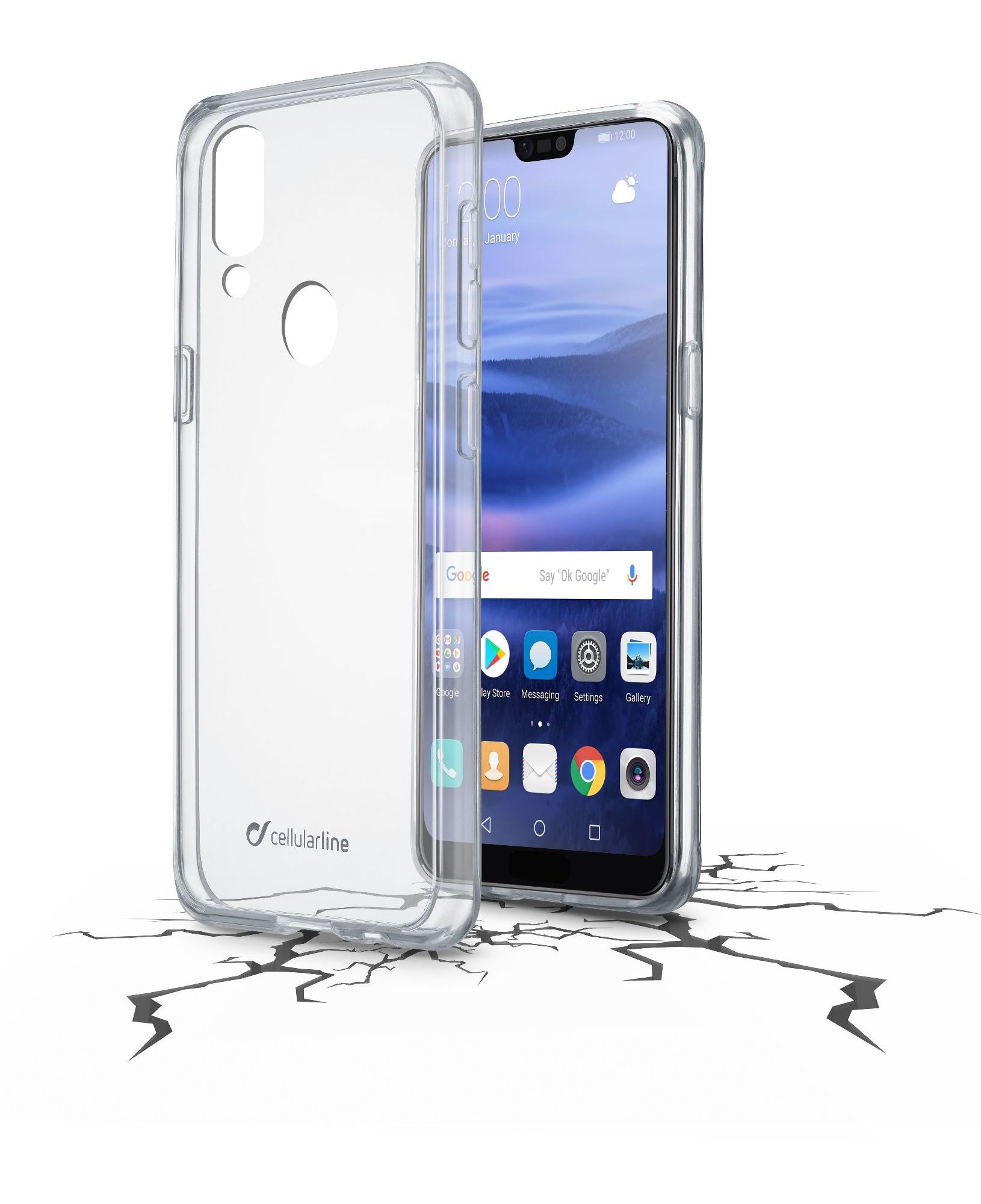 Huawei P20 Lite, case clear duo, transparent