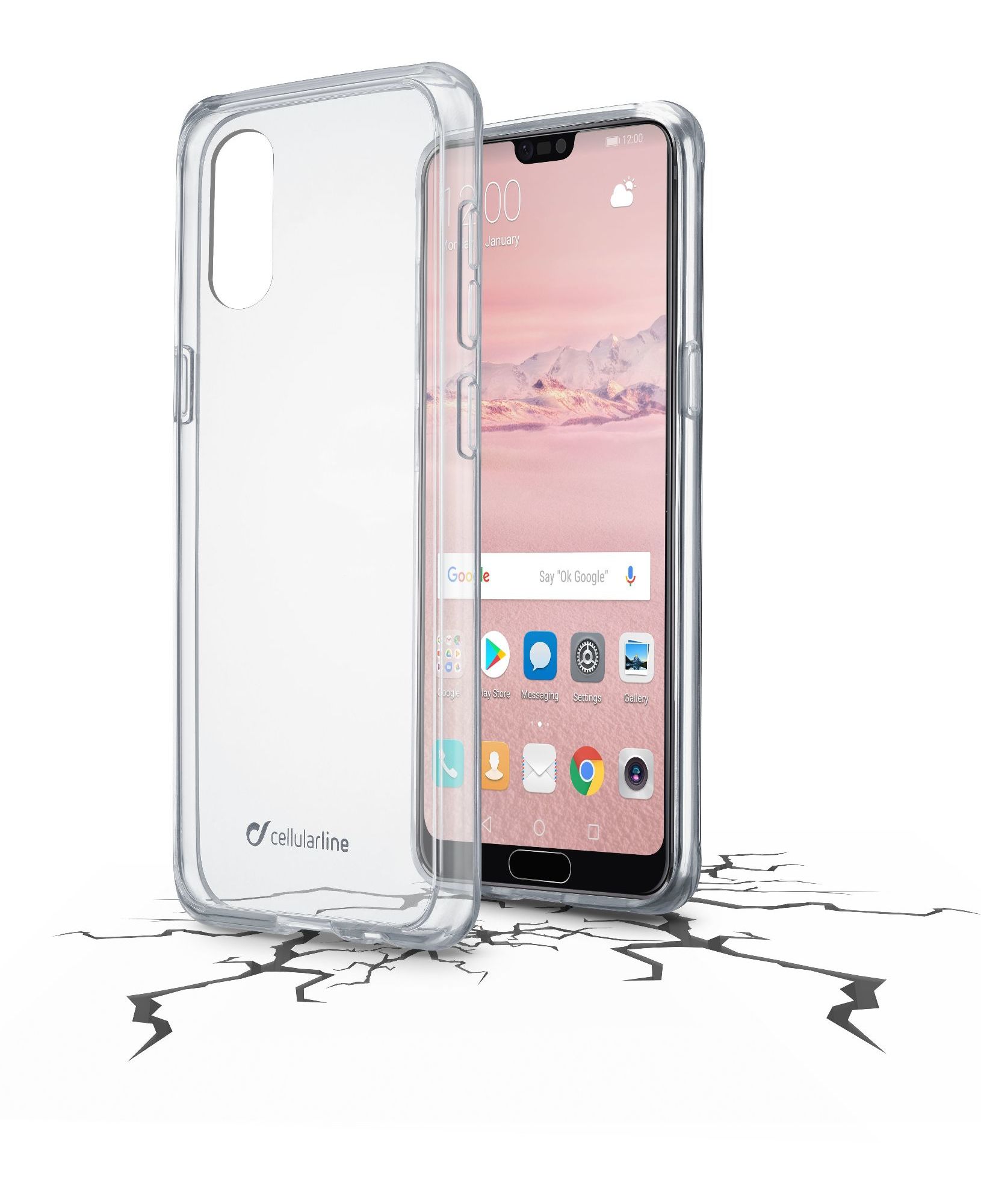 Huawei P20 Pro, case clear duo, transparent