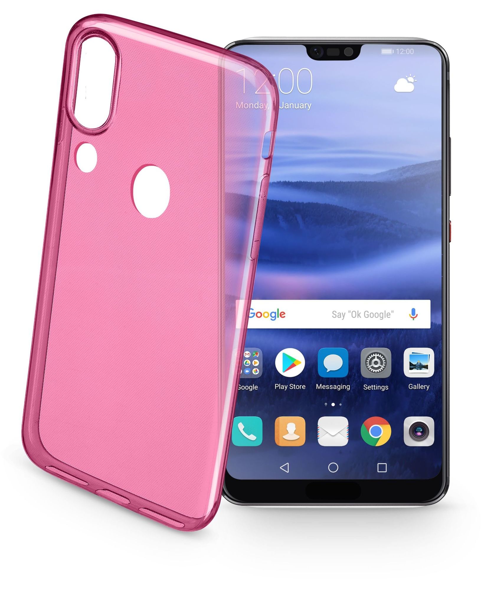 Huawei P20 Lite, housse color, rose
