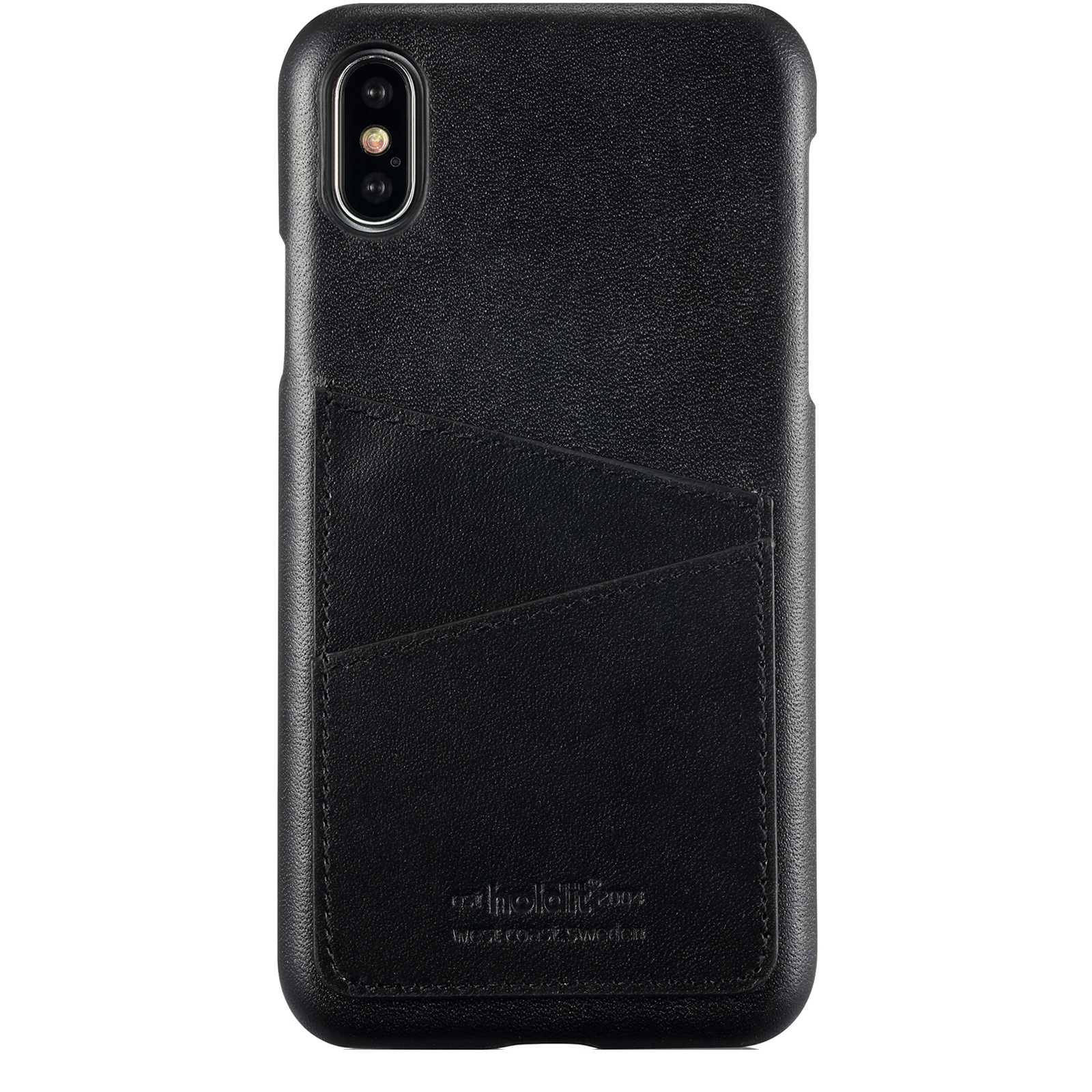 iPhone Xs/X, selected case card slot leather, black