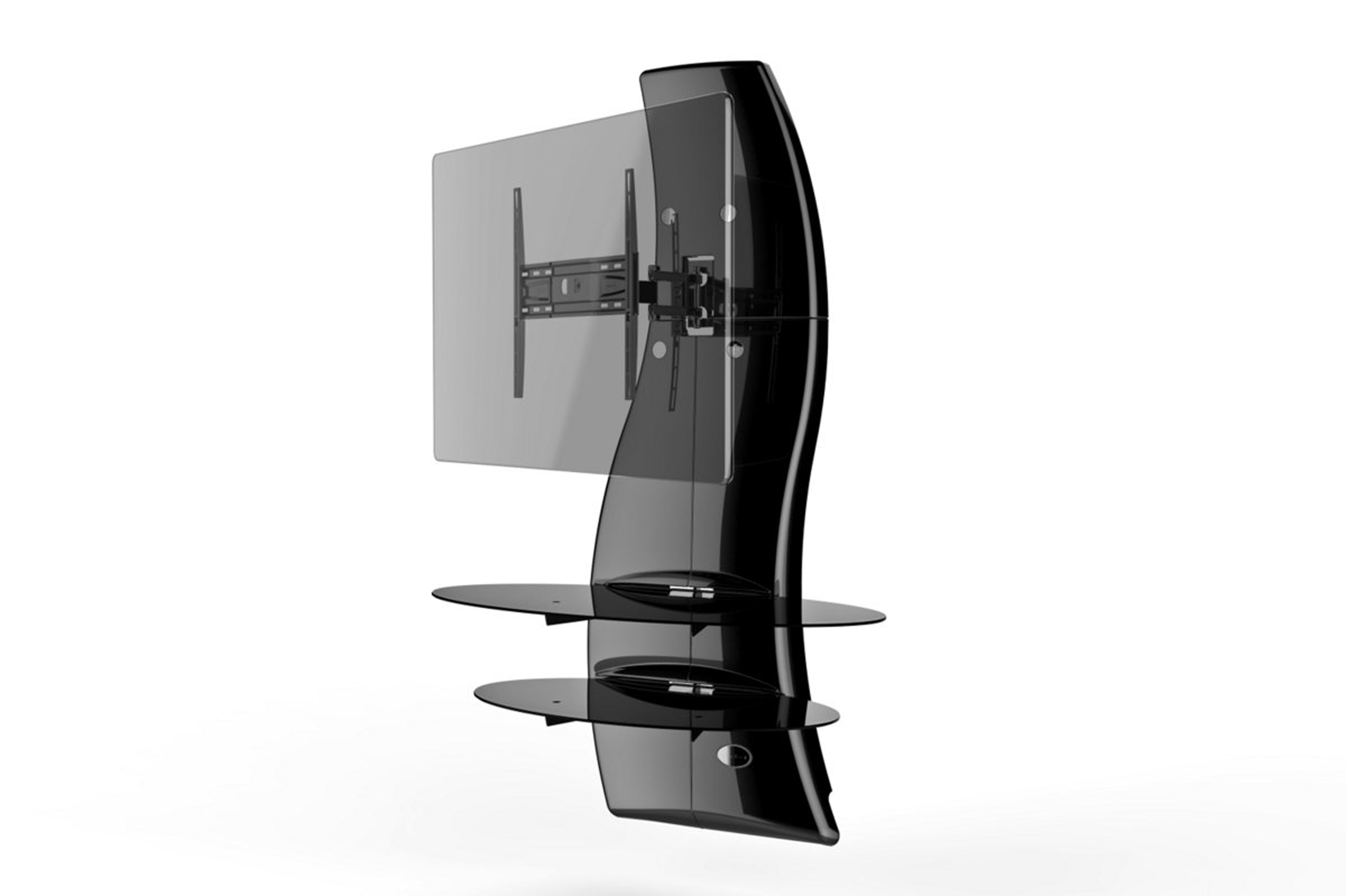 Ghost design 2000, wall cabinet double arm bracket VESA 200/300/400, black