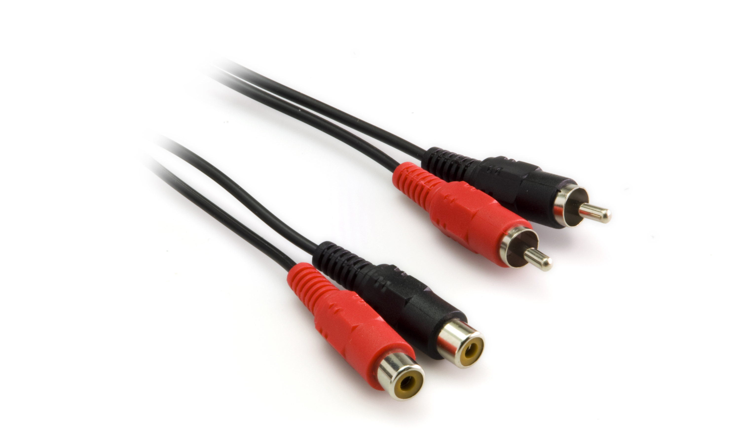 035, Audio kabel 2RCA/M / 2RCA/F, 1.5m, Zwart