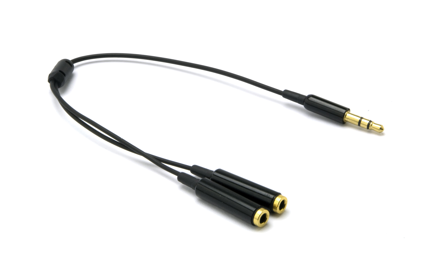 6440, Audio Cable 3,5mm/M / 3,5mm/F, 0.2m , Black