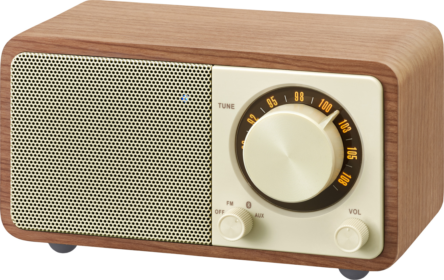 WR-7 (Genuine Mini), wooden cabinet FM radio, BT, walnut