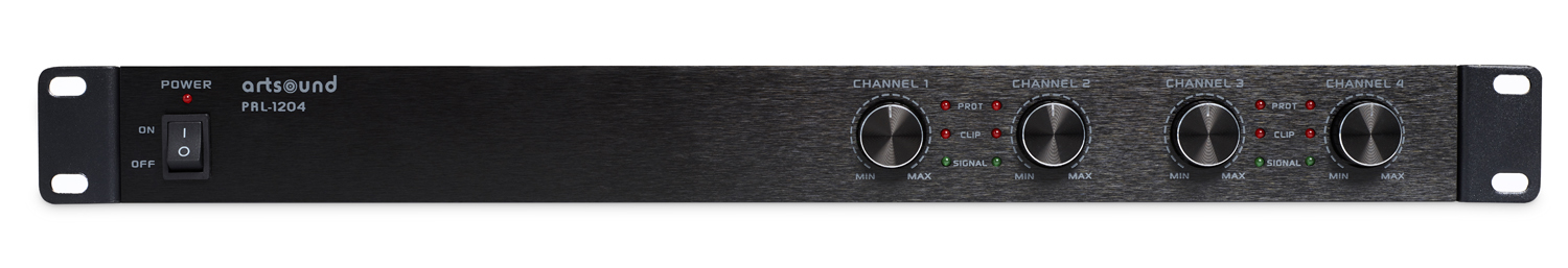 PRL-1204, 4-channel amplifier 4x120W, black