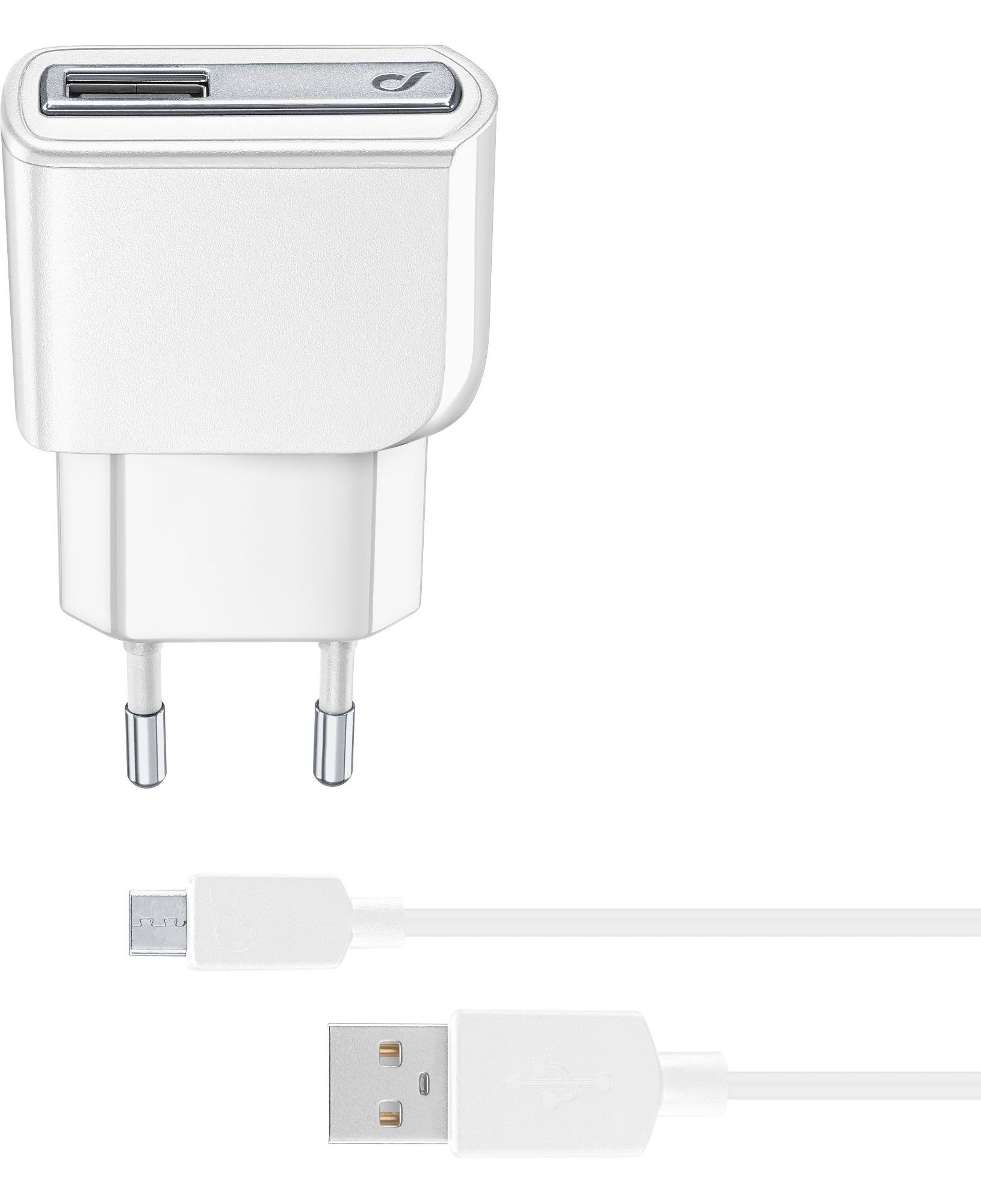 Travel charger kit, 10W micro-USB tablet, white