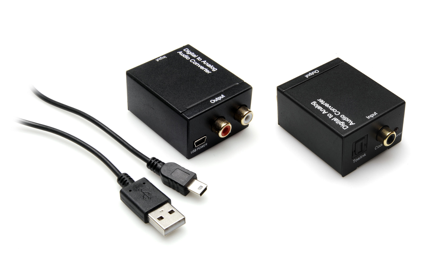 6751, DAC converter with mini-usb cable 0,8m, black